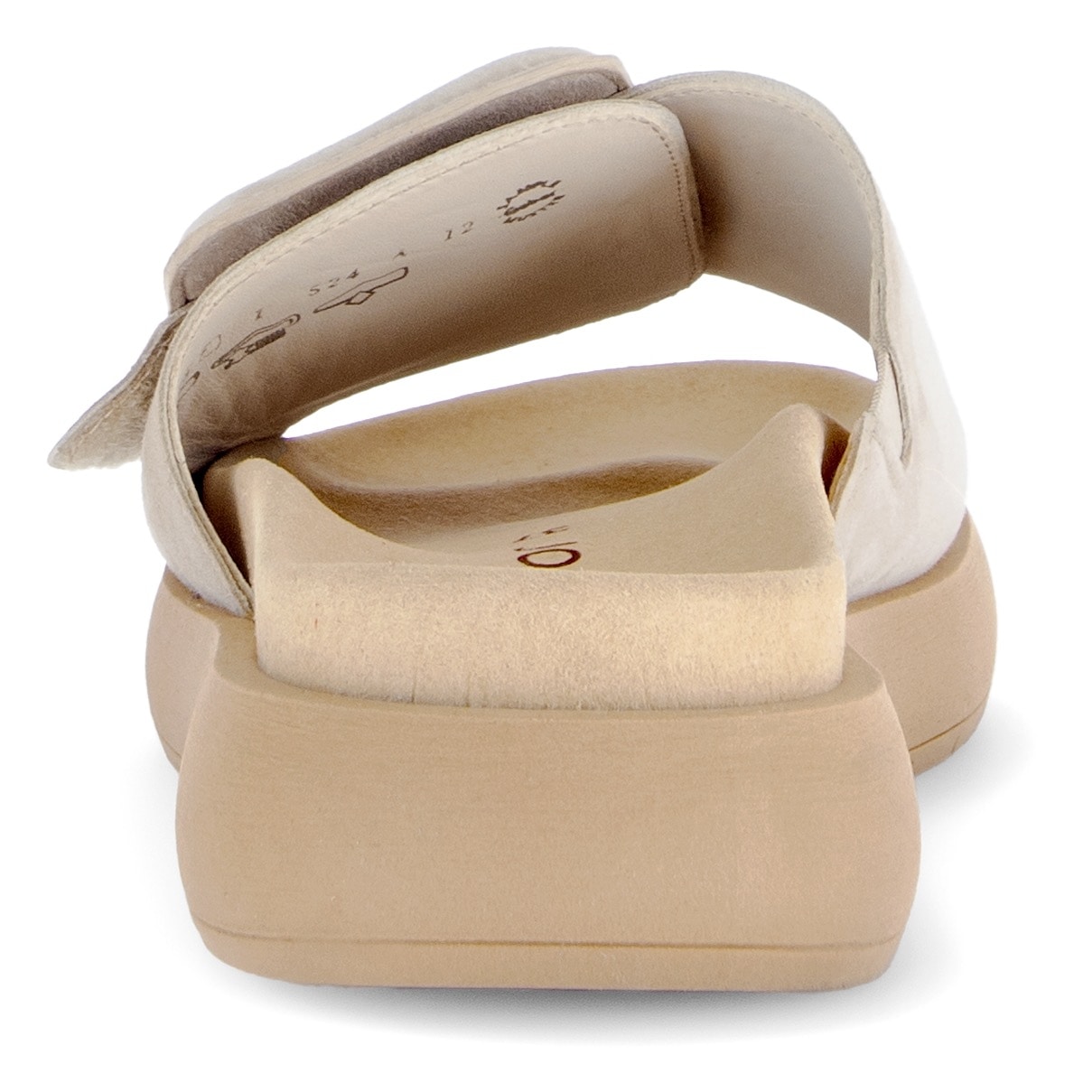 Gabor Pantolette, Plateau, Sommerschuh, Schlappen mit großer Zierschnalle
