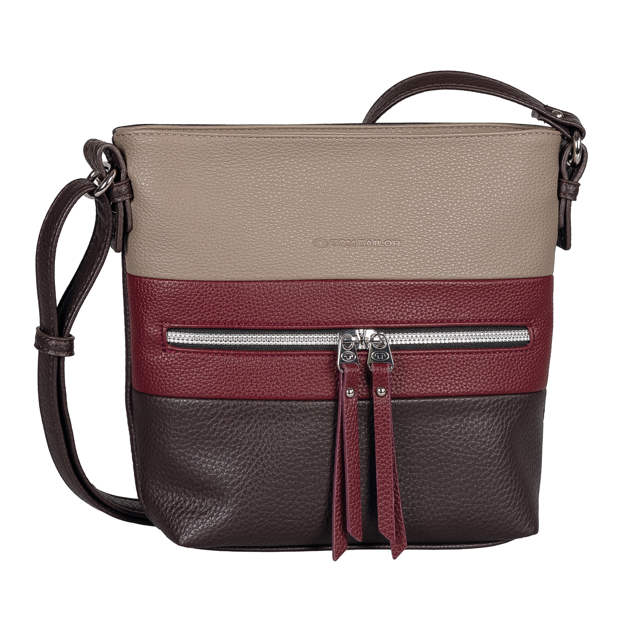 TOM TAILOR Umhängetasche »Ellen« Damen Schultertasche, mit hochglänzendem Reißverschluss-Eyecatcher