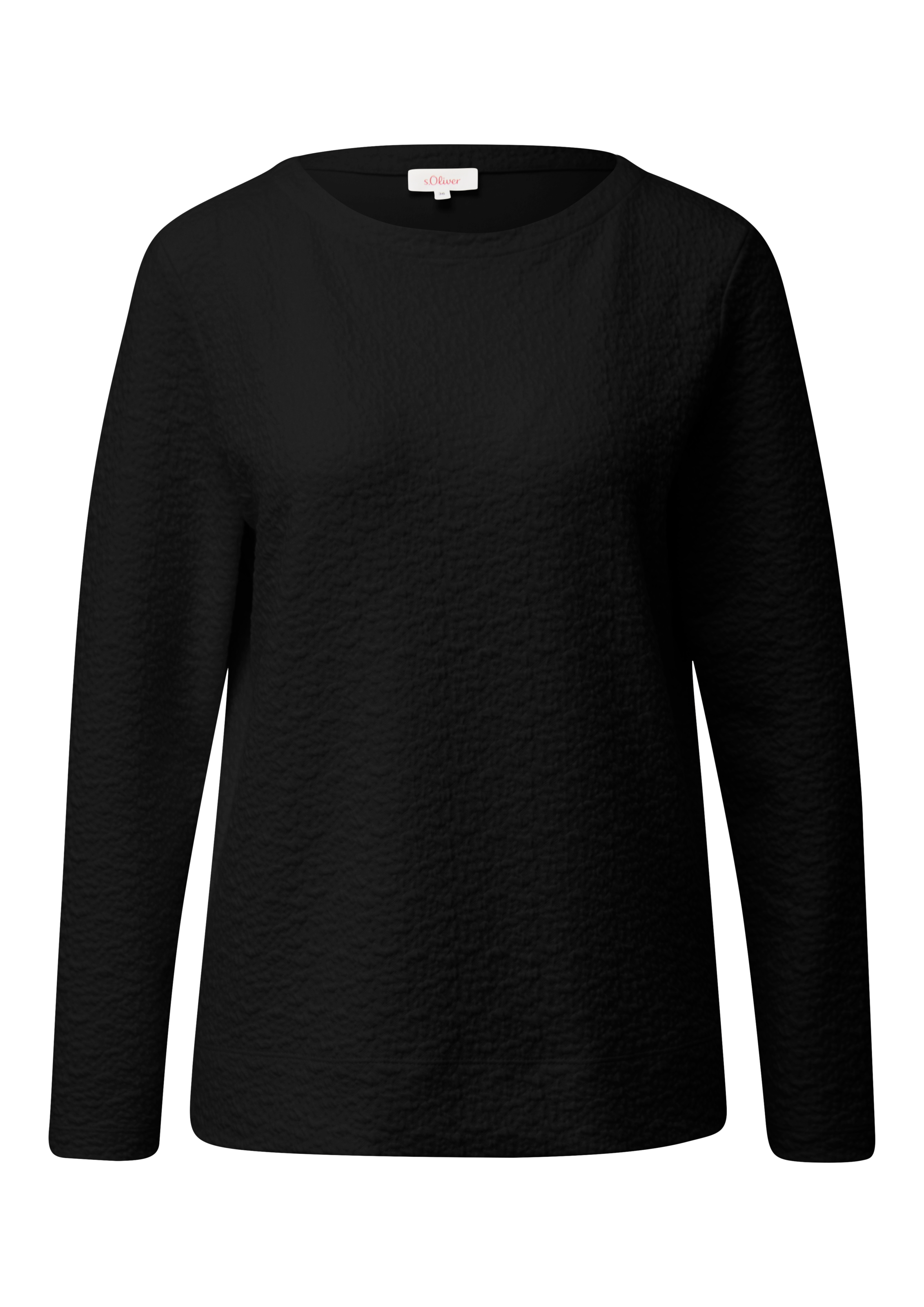 Longsweatshirt, mit Crinkle Optik