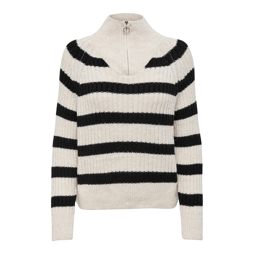 ONLY Stehkragenpullover »ONLLEISE FREYA LS ZIP HIGH NECK KNT NOOS«