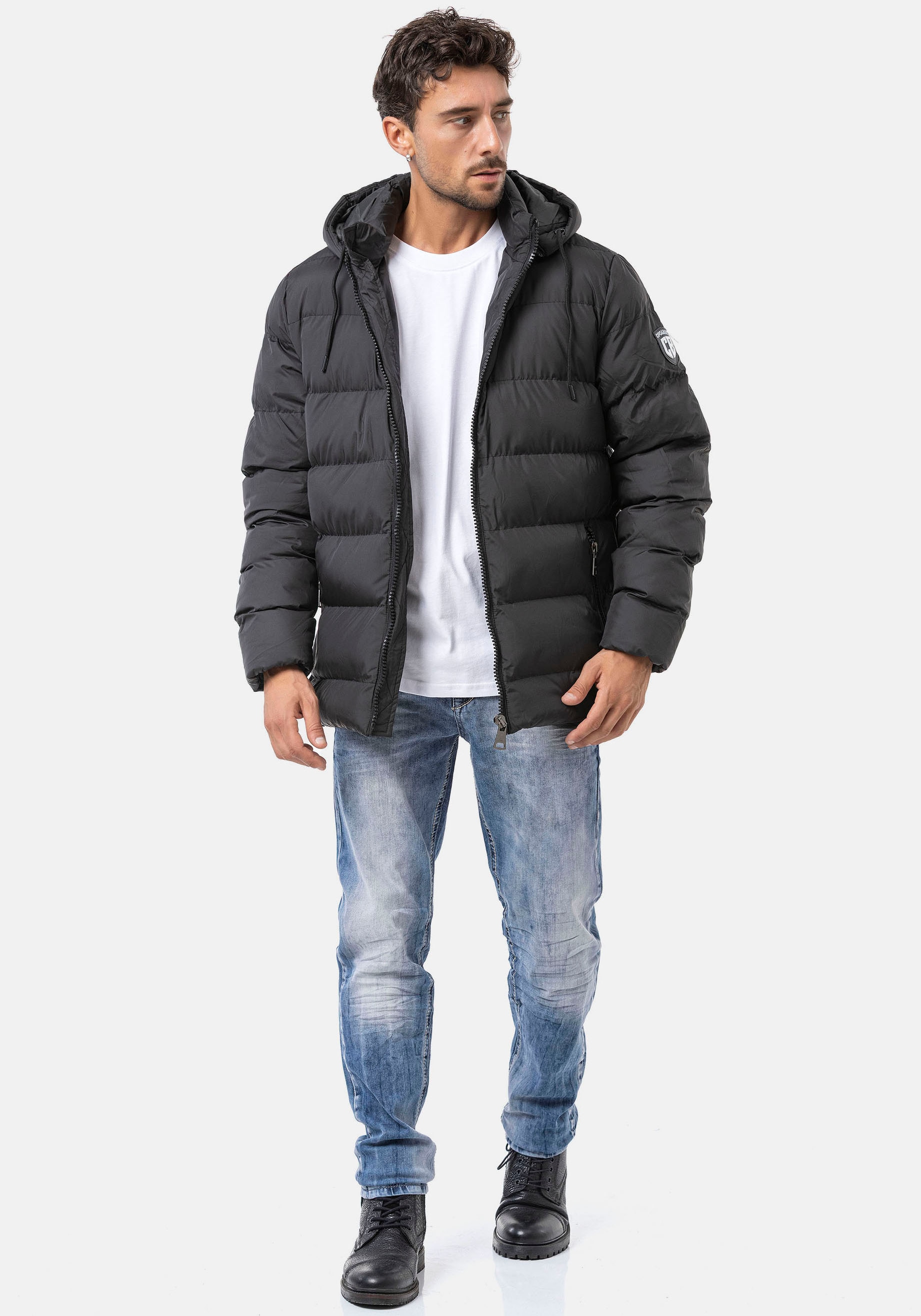 Cipo & Baxx Steppjacke mit Kapuze