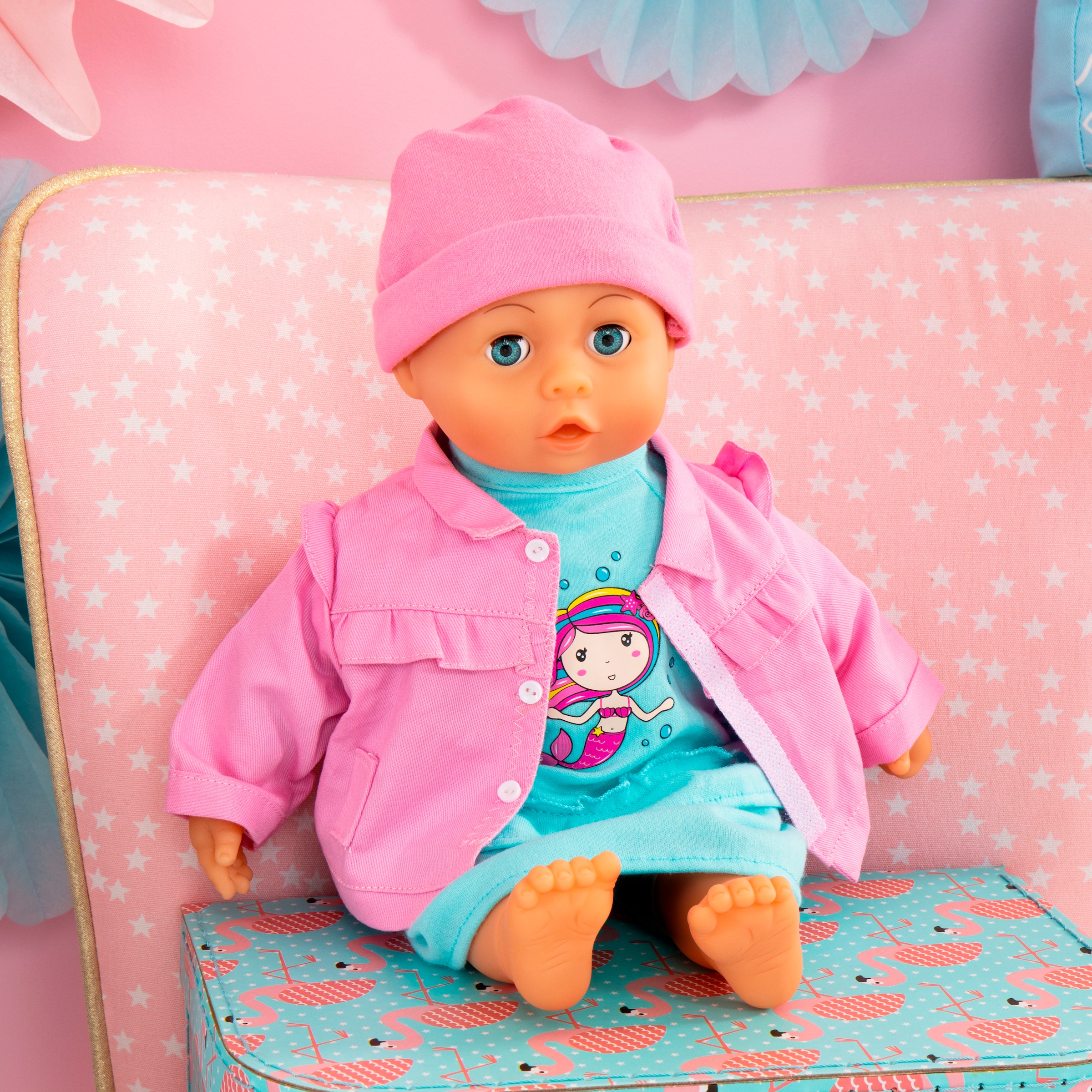 Bayer Puppenkleidung »Kleid/Jacke bl. 38 cm«