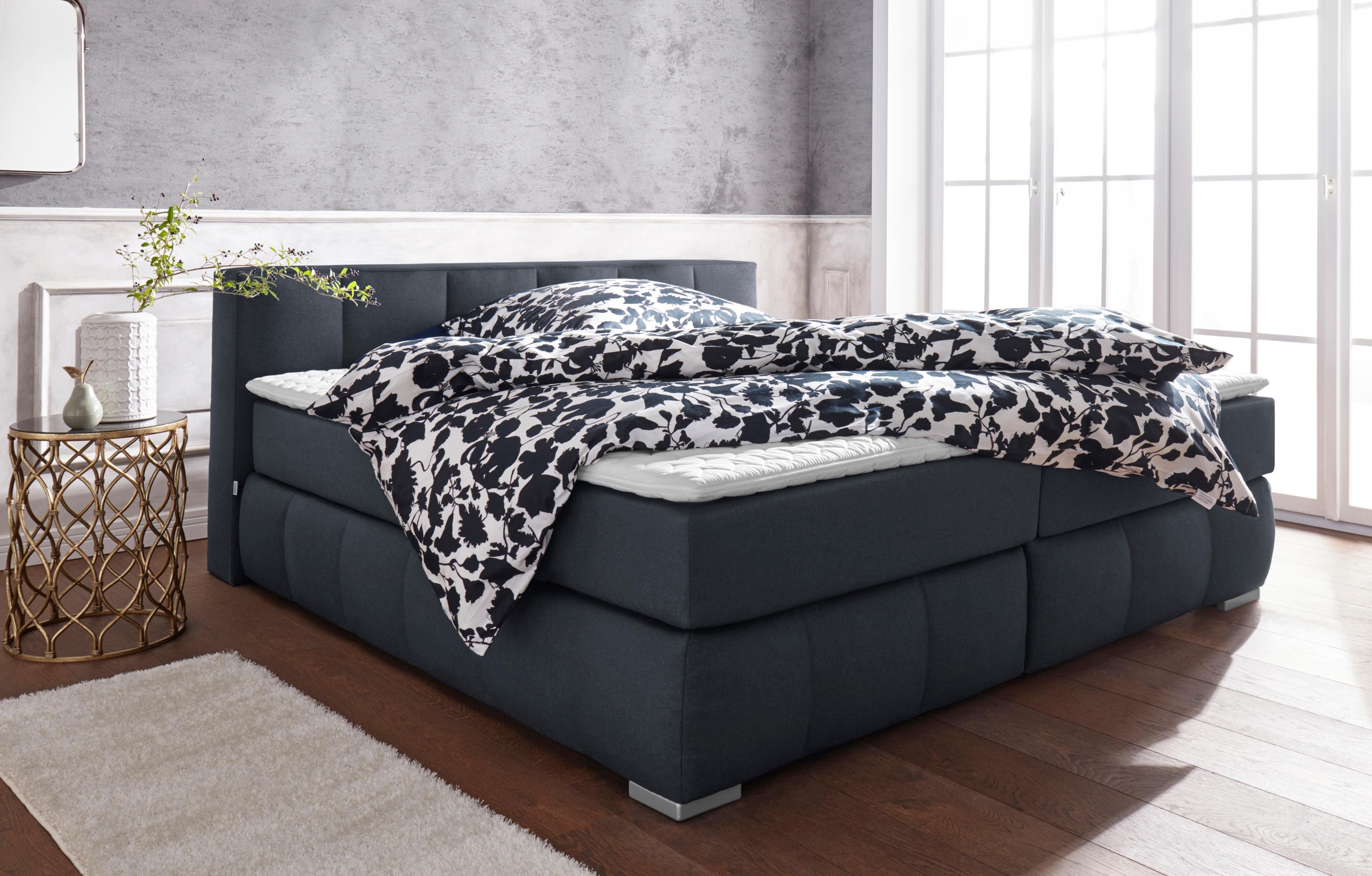 Home affaire Boxspringbett »Chelles«, inkl. Kaltschaumtopper, in 5 Breiten und 3 Matratzenarten