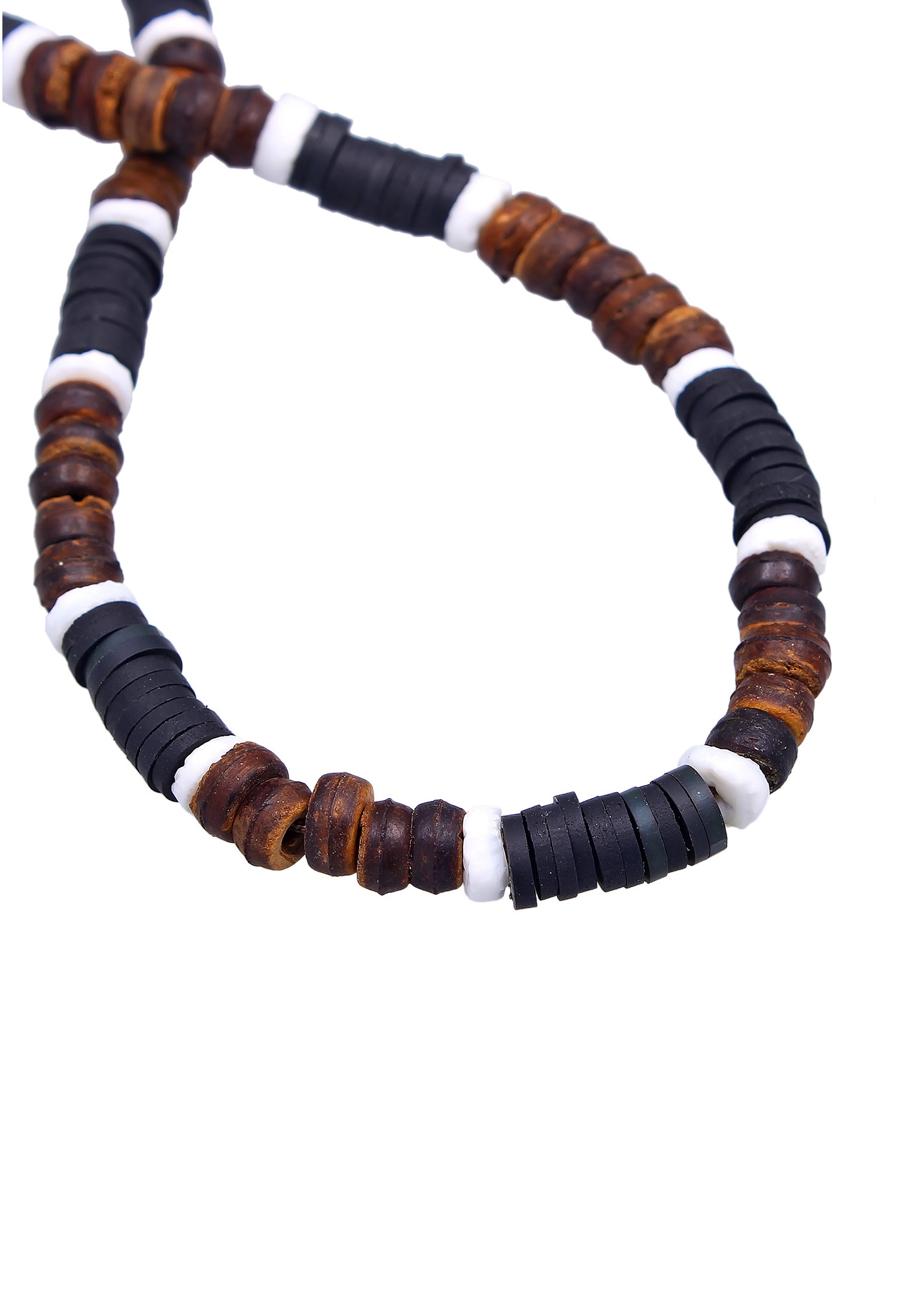 Kuzzoi Silberkette »Halskette Herren Heishi Beads Vintage Surfer 925 Silber«