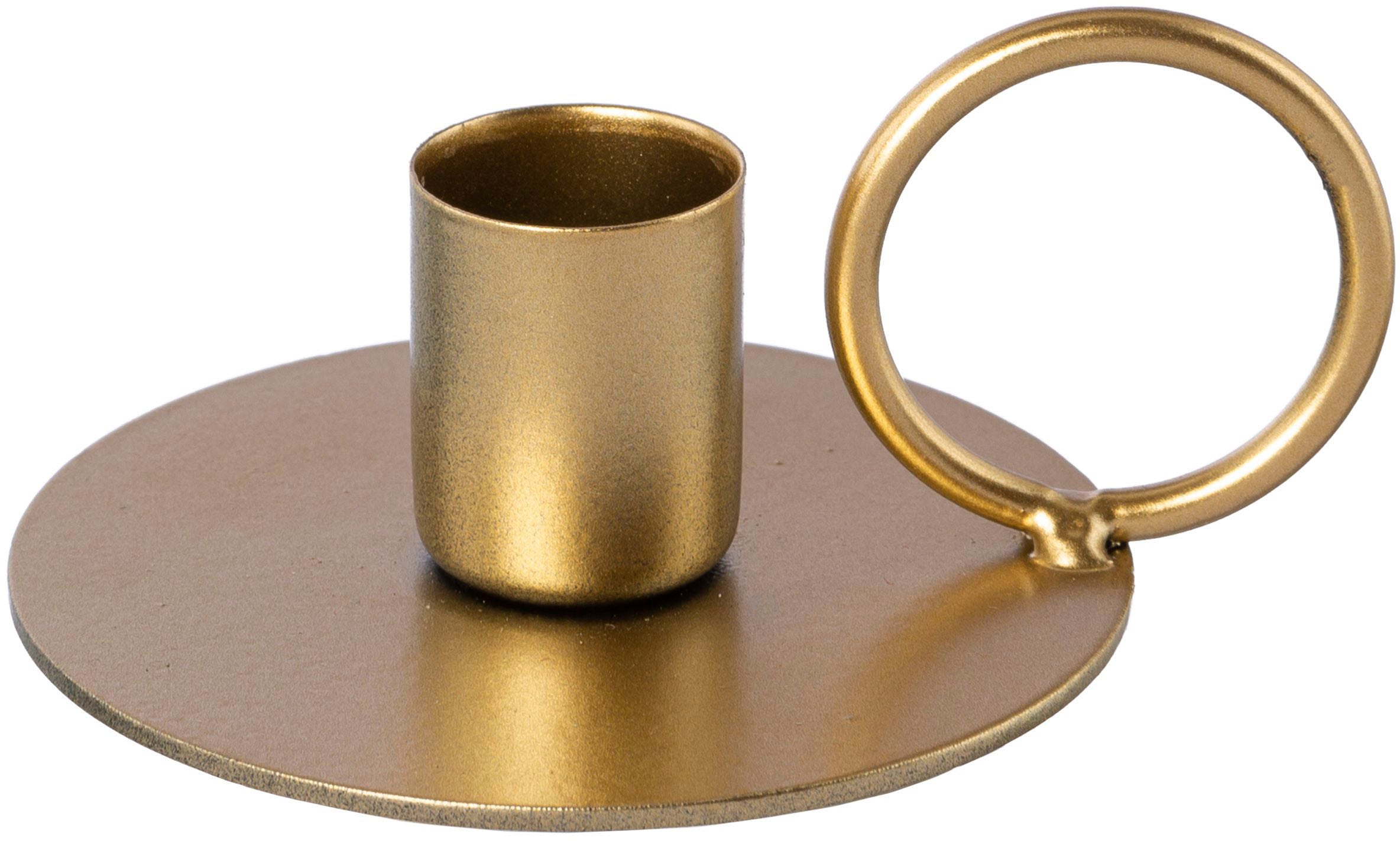 Leonique Kerzenhalter »Stabkerzenhalter Adaliz«, (Set, 4 St.), aus Metall,  mit dekorativem Henkel auf Raten kaufen | Teelichthalter