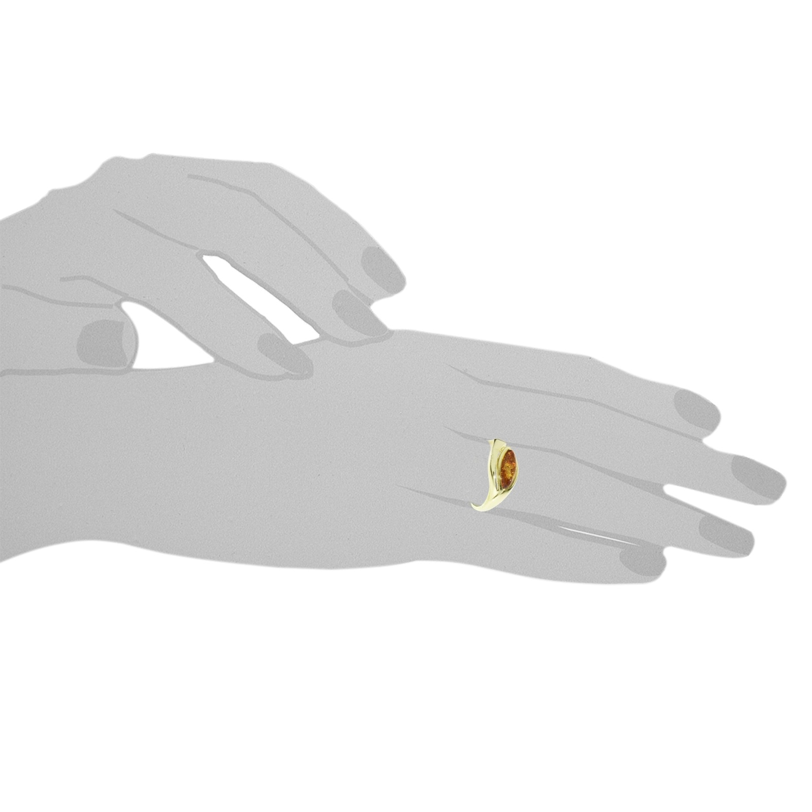 OSTSEE-SCHMUCK Fingerring »- Jalin - Gold 333/000 - Bernstein«