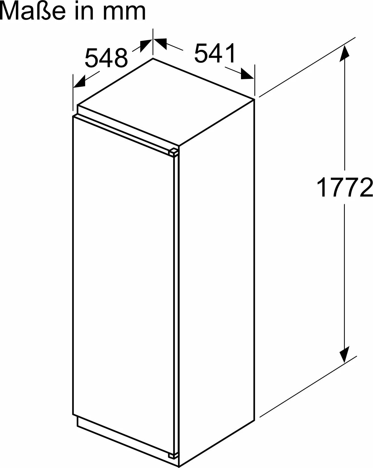 Garantie Einbaukühlschrank 3 cm NEFF KI1811SE0, hoch, mit breit »KI1811SE0«, cm 177,2 XXL 54,1 Jahren