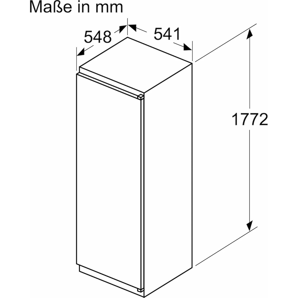 NEFF Einbaukühlschrank »KI1811SE0«, KI1811SE0, 177,2 cm hoch, 54,1 cm breit
