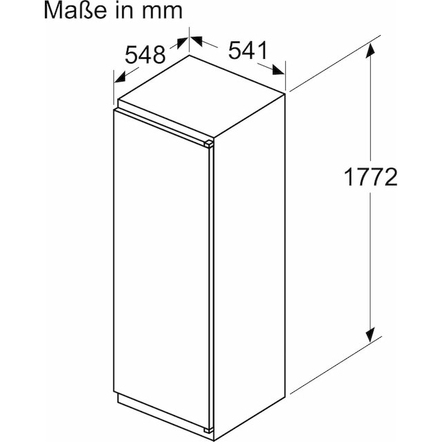 NEFF Einbaukühlschrank »KI1811SE0«, KI1811SE0, 177,2 cm hoch, 54,1 cm breit  mit 3 Jahren XXL Garantie