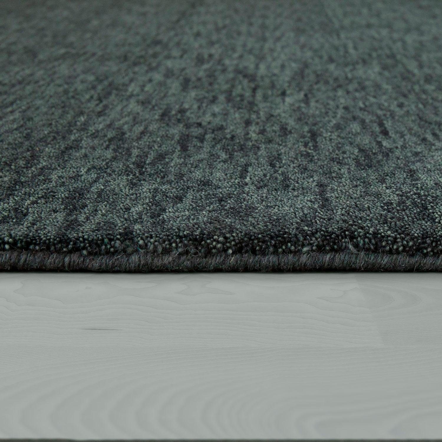 Paco Home Wollteppich »Atlas 100«, rechteckig, 14 mm Höhe, Gabbeh, Kurzflor, handgewebt, reine Wolle, Uni Farben