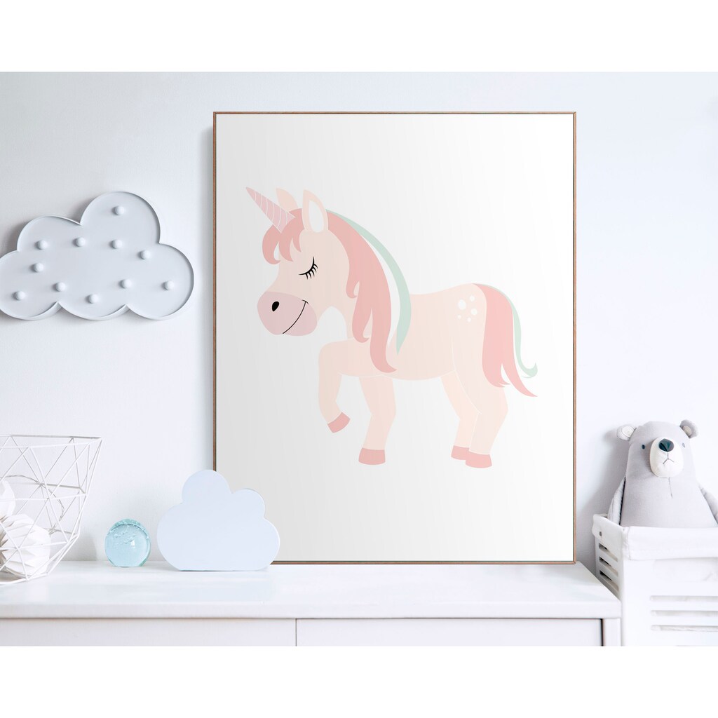 Reinders! Bild mit Rahmen »Pink Unicorn«, (1 St.)
