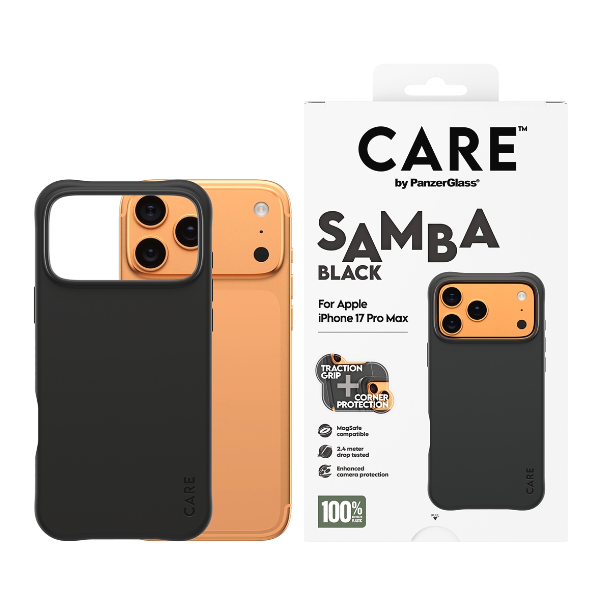 CARE by PanzerGlass Handyhülle »Samba MagSafe Case für Apple iPhone 17 Pro Max« Apple iPhone 17 Pro Max Backcover, Schutzhülle, Handyschutzhülle, Case, Schutzcase, stoßfest