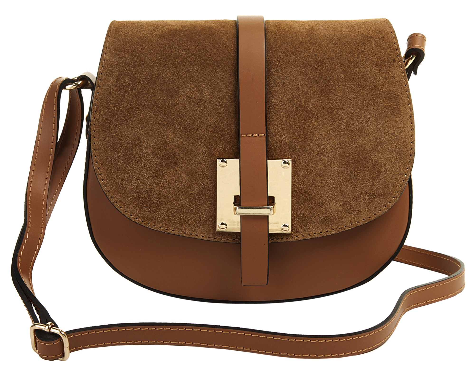Cluty Umhängetasche, echt Leder, Made in Italy