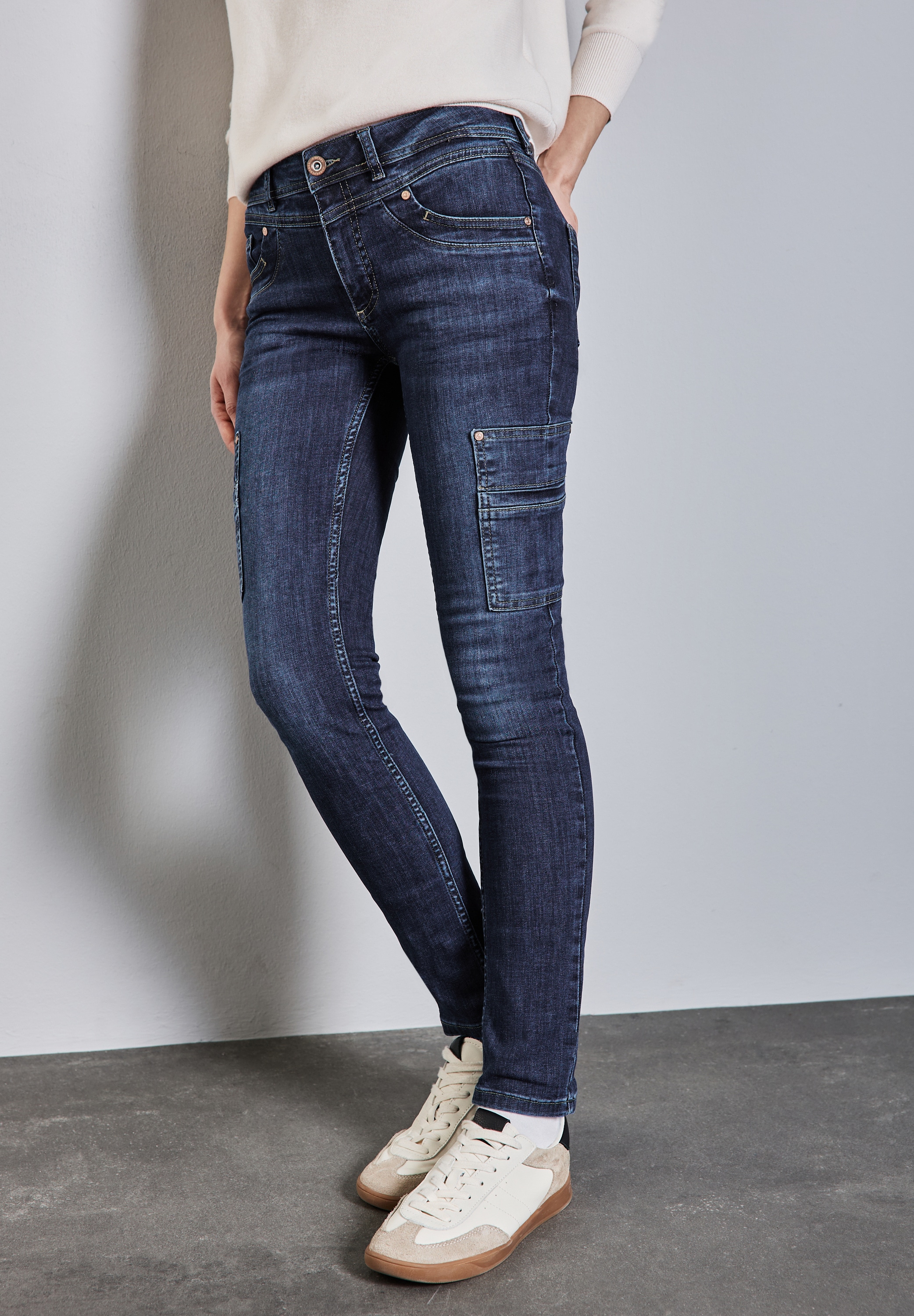 STREET ONE Regular-fit-Jeans »YORK«, mit Cargo-Look Taschen