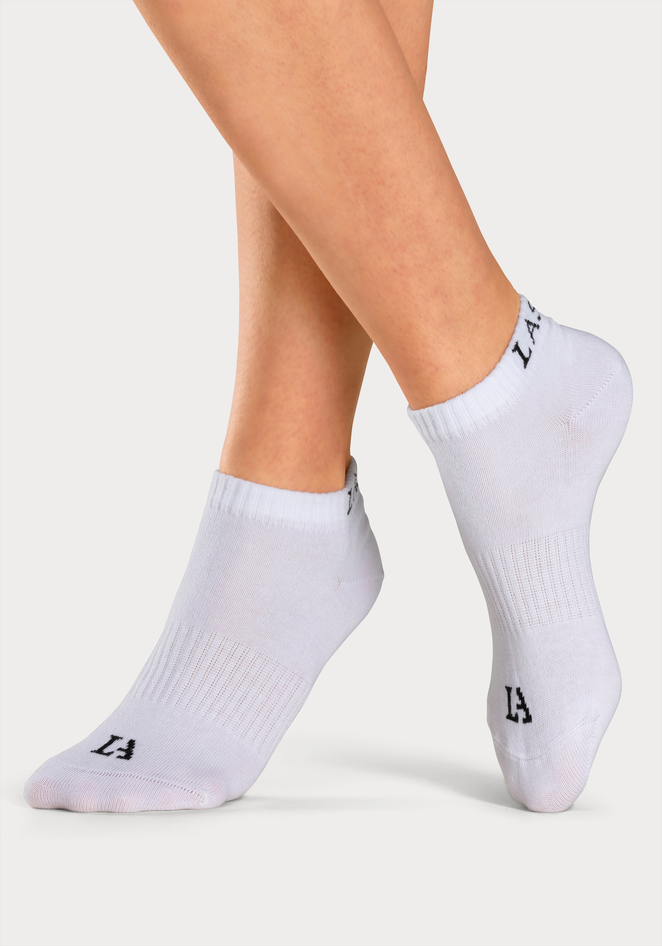 LASCANA ACTIVE Sneakersocken, (Packung, 6 Paar), mit eingestricktem Marken Logo