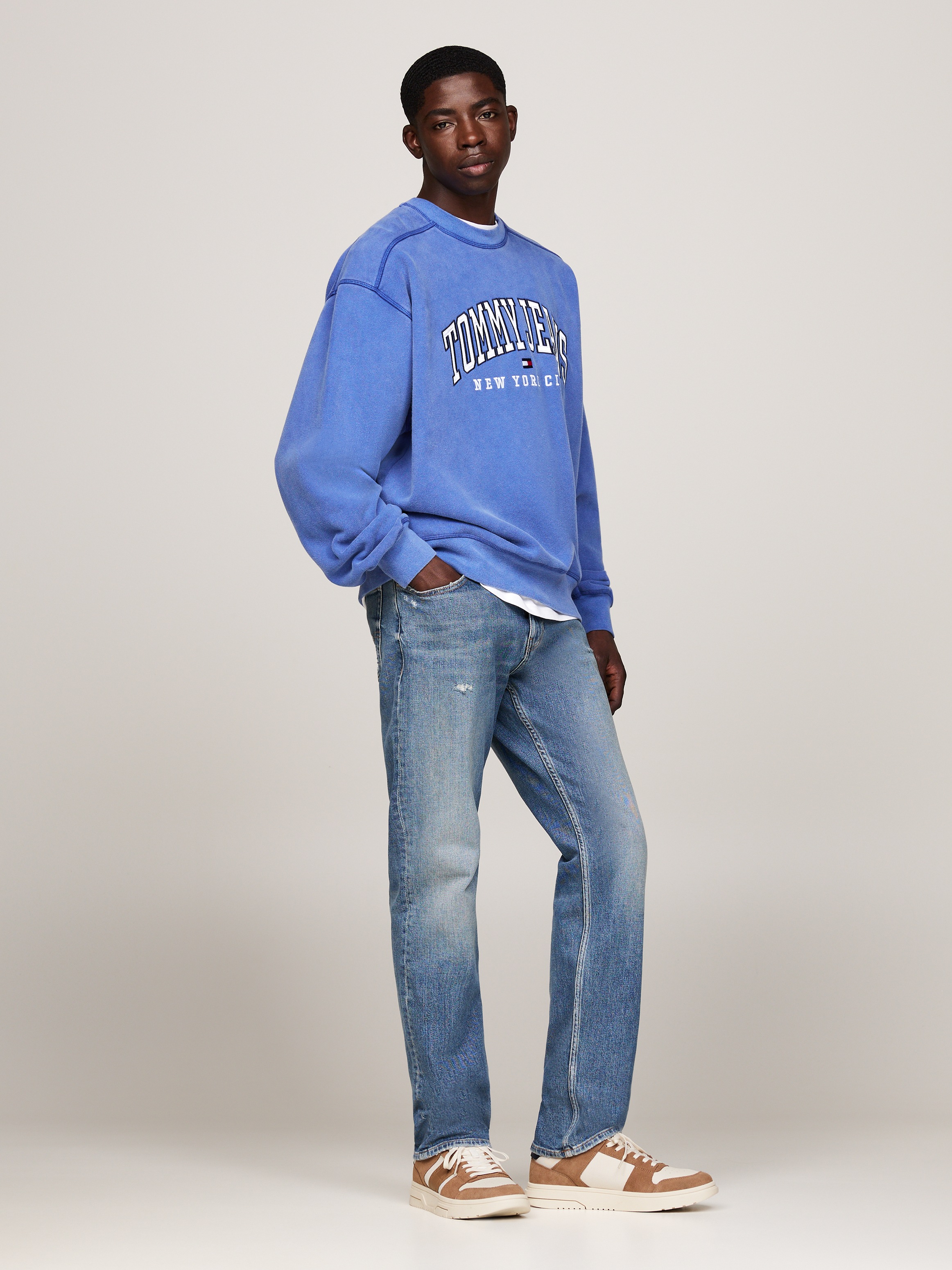 Tommy Jeans Sneaker »THE BROOKLYN MIX MAT.«, Freizeitschuh, Halbschuh, Schnürschuh mit seitlichem Logo