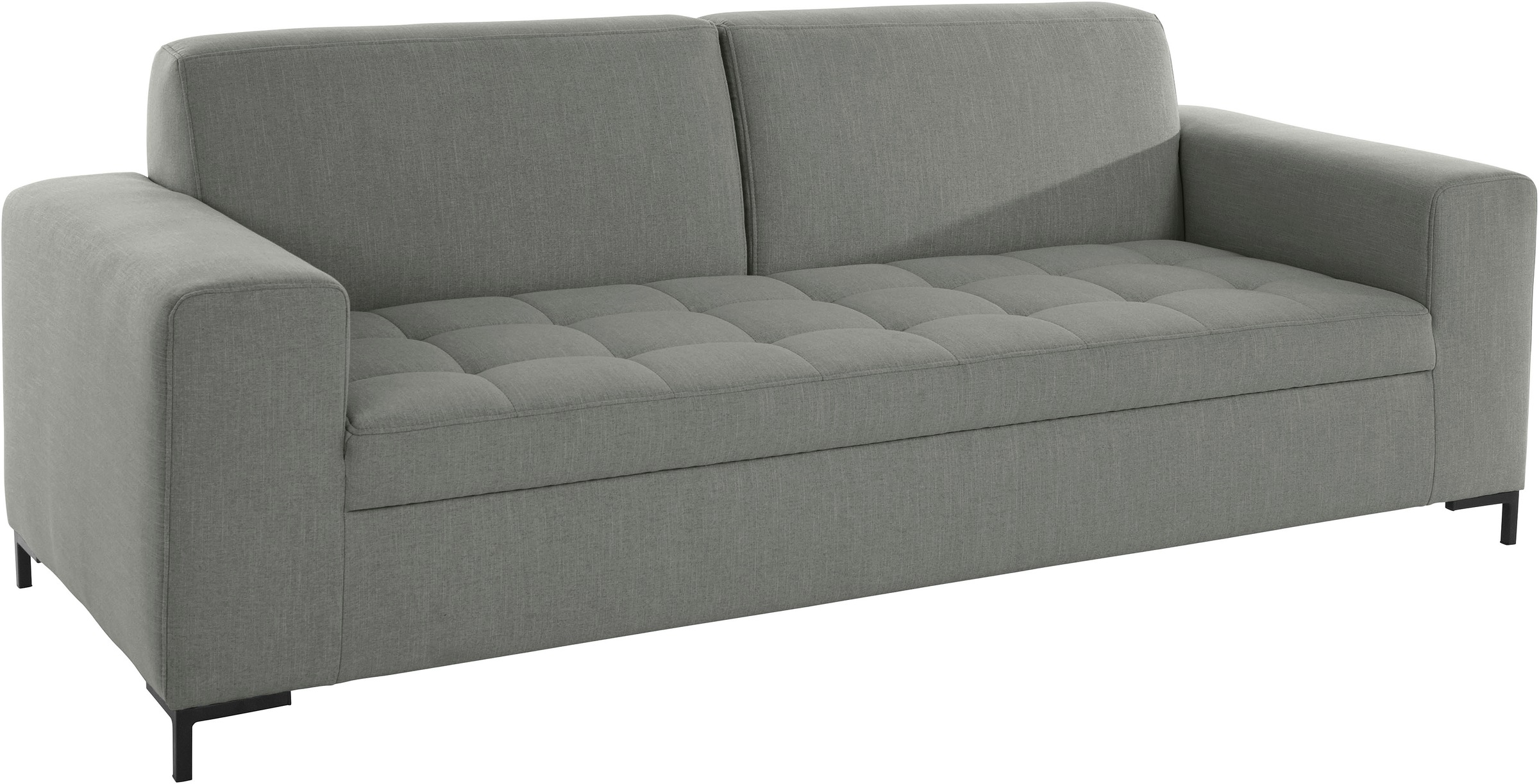OTTO products 3-Sitzer »Grazzo, zeitlos und elegant, moderne Sitzheftung«, hochwertige Stoffe aus recyceltem Material, Steppung im Sitzbereich