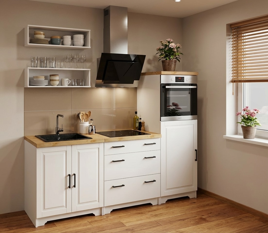 Home affaire Backofen/Kühlumbauschrank »Meliss« aus massiver Kiefer, Breite 60 cm, Soft-Close-Funktion