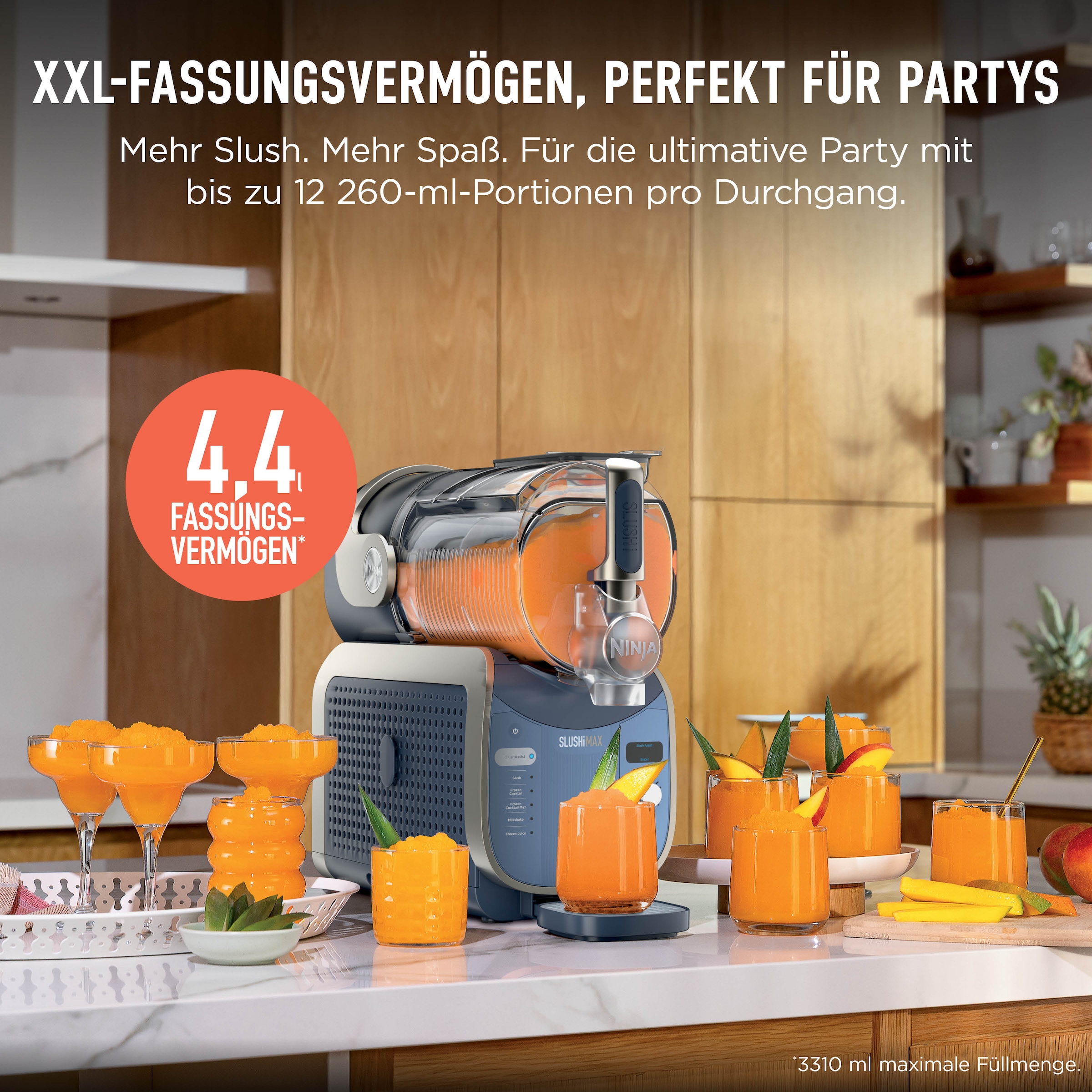 NINJA Slush-Eismaschine »SLUSHi MAX – Cyberspace FS605EUBL« 3,31 l 280 W für gefrorene Getränke, SlushAssist-Technologie