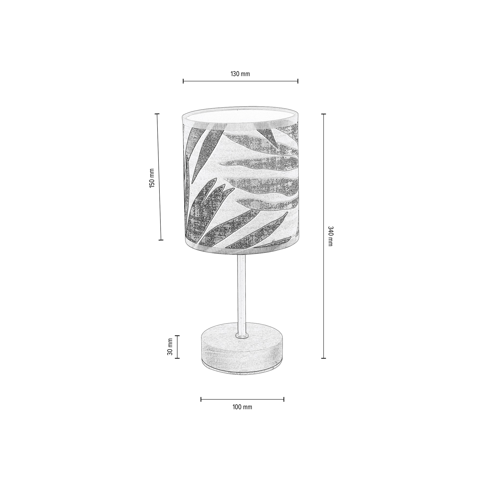 Garantie laminierter online aus | aus mit flammig-flammig, »HOJA«, XXL BRITOP Basis Jahren Eichenholz, LIGHTING kaufen zertifiziert Tischleuchte Tapete, FSC® Schirm 1 3