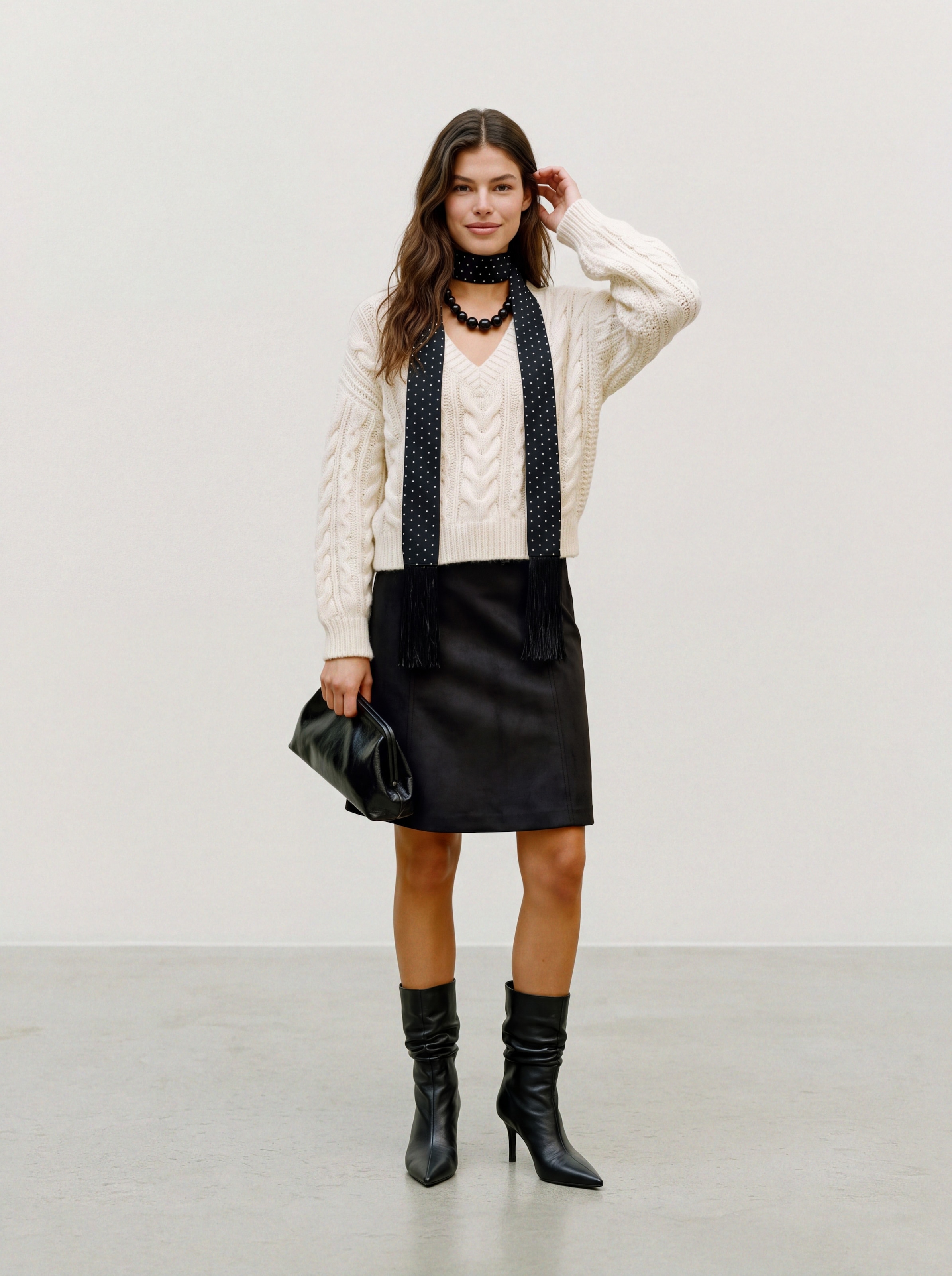 Vero Moda Minirock »VMDONNAHAZEL HW ABOVE KNEE SKIRT NOOS« Materialmix