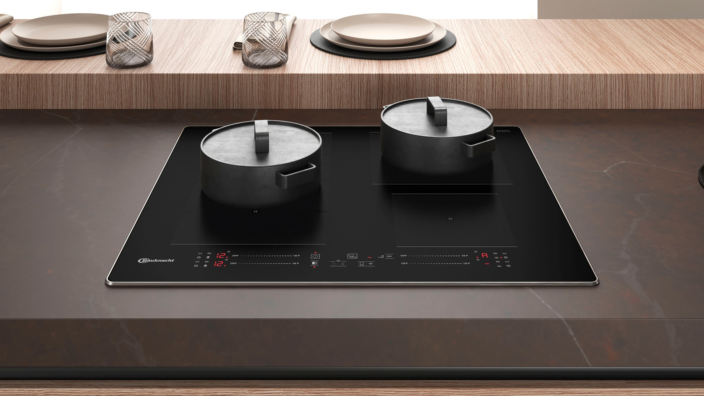 BAUKNECHT Induktions-Kochfeld von SCHOTT CERAN® »BS 3960F AL«