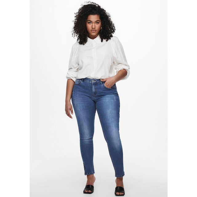 ONLY CARMAKOMA Skinny-fit-Jeans »CARKARLA REG SK ANKLE ZIP JNS«, mit  Reißverschluss am Beinabschluss bei ♕