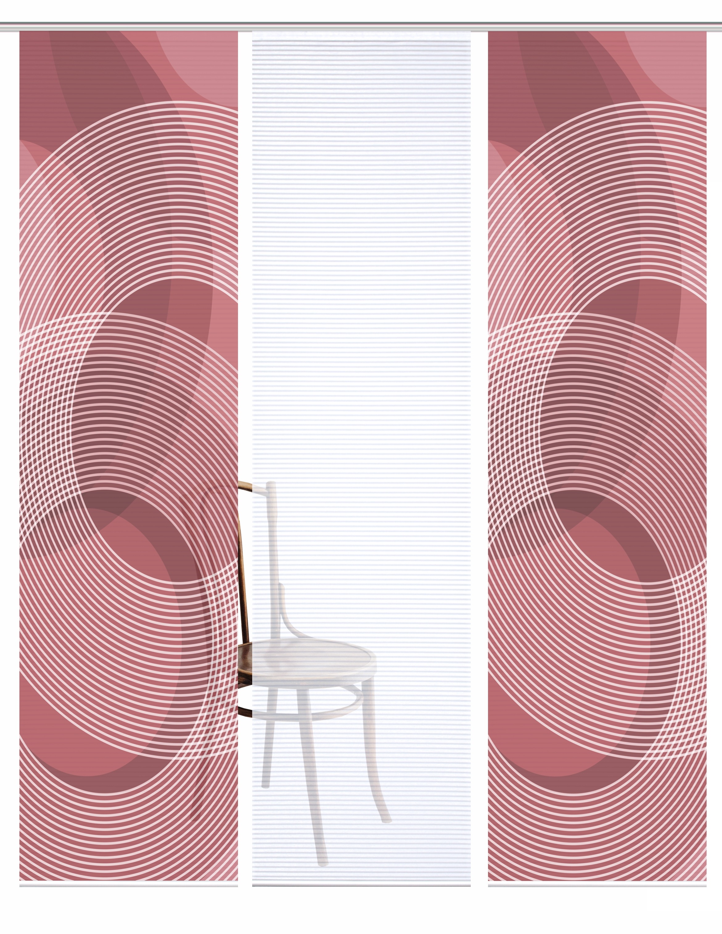 HOME in green Schiebegardine »AFONSO« Paneelwagen 3 Stk. tlg. SET DIGITALDRUCK,BAMBUSOPTIK RECYCELT