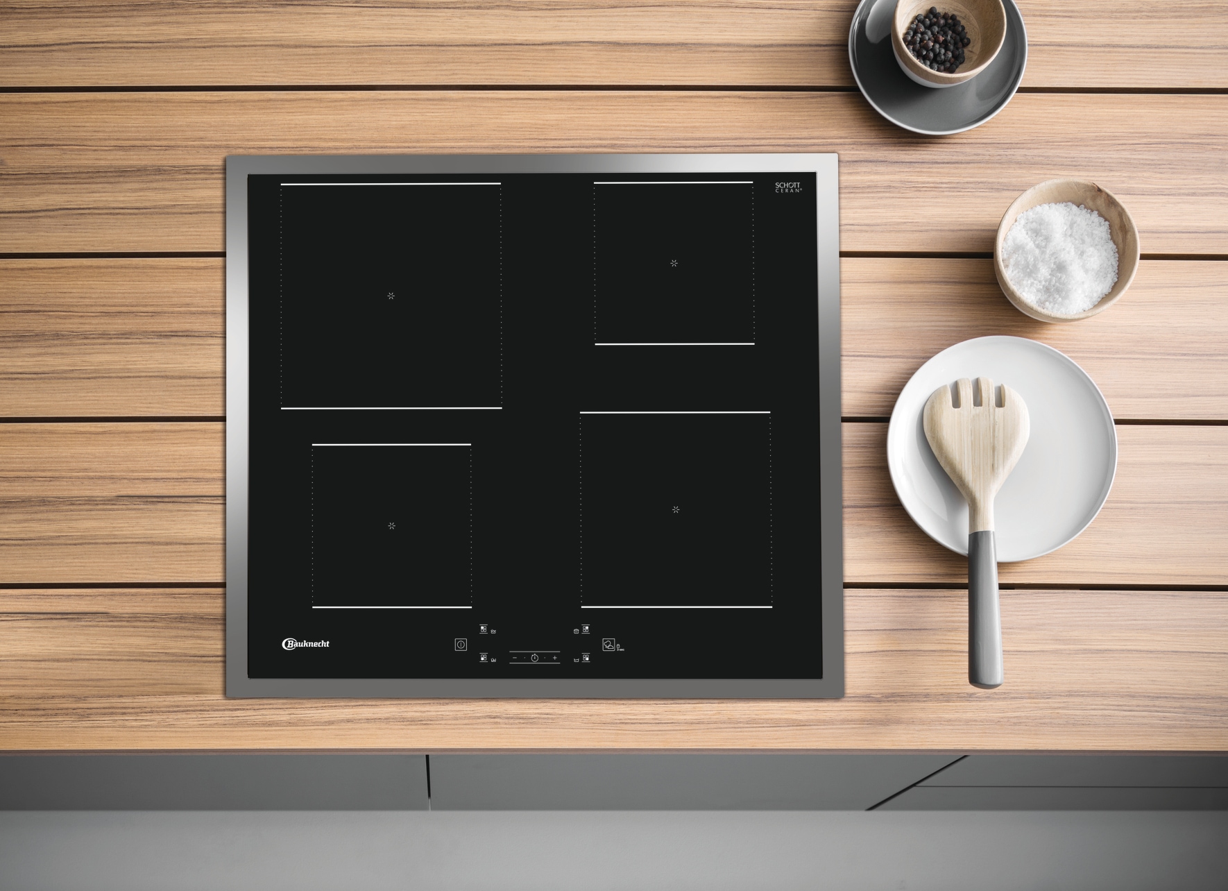 BAUKNECHT Backofen-Set »BAKO 780 Steam IND BL« mit 1-fach-Teleskopauszug Hydrolyse Set, 2 Stk. tlg. GentleSteam - für ein saftiges Inneres und ein knuspriges Äußeres