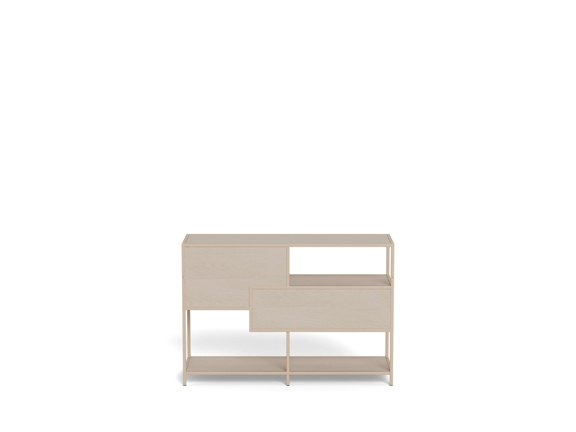 ACTONA GROUP Regal »Seaford, Standregal, Regal, Raumteiler« 114x35x78 cm,  schwarzer Stahlrahmen, 2 Schubladen, Wendemodul, Breite 114 cm