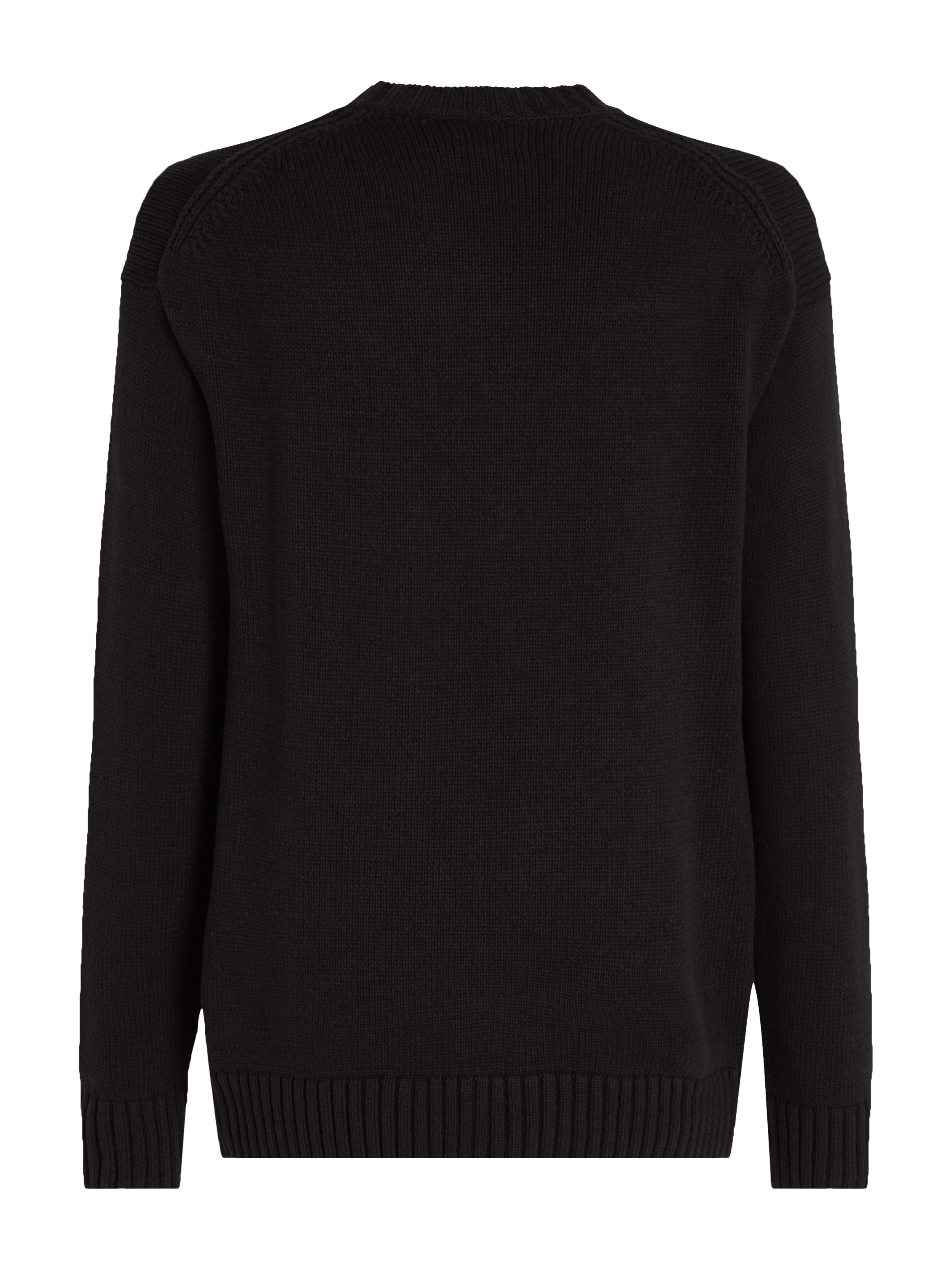 Calvin Klein Jeans Rundhalspullover »CHENILLE MONOLOGO SWEATER«, mit Logostickerei