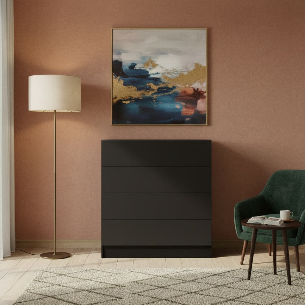 borchardt Möbel Kommode »Vaasa, Breite 76cm, Höhe 79cm, grifflos«