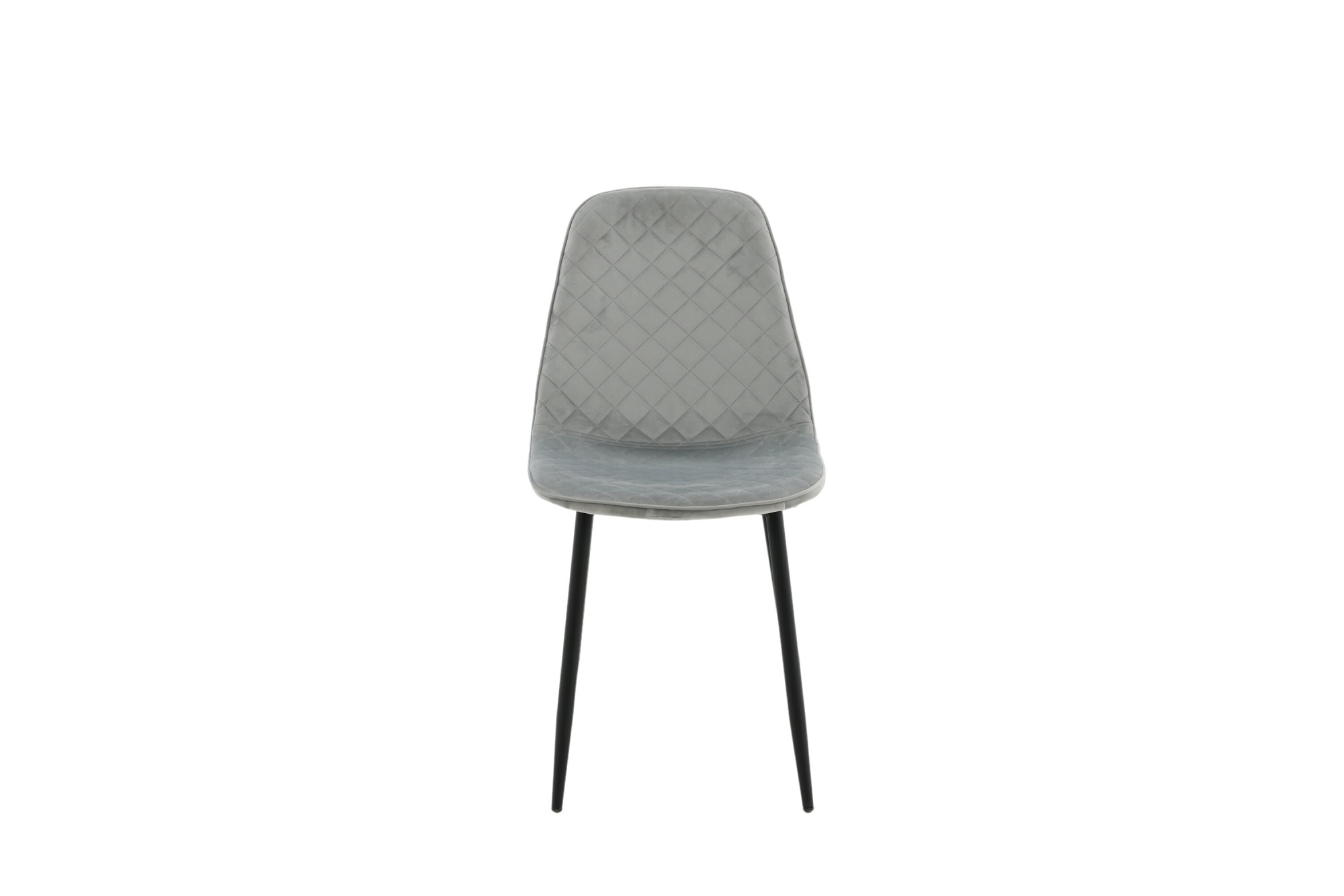Venture Home Esszimmerstuhl »Polar Diamond, 2er-Set Esszimmerstühle in Grau-Samt, 150 kg belastbar« () 2 Stk.Polsterstuhl, Samt-Bezug, Metallbeine, Diamantsteppung, edel