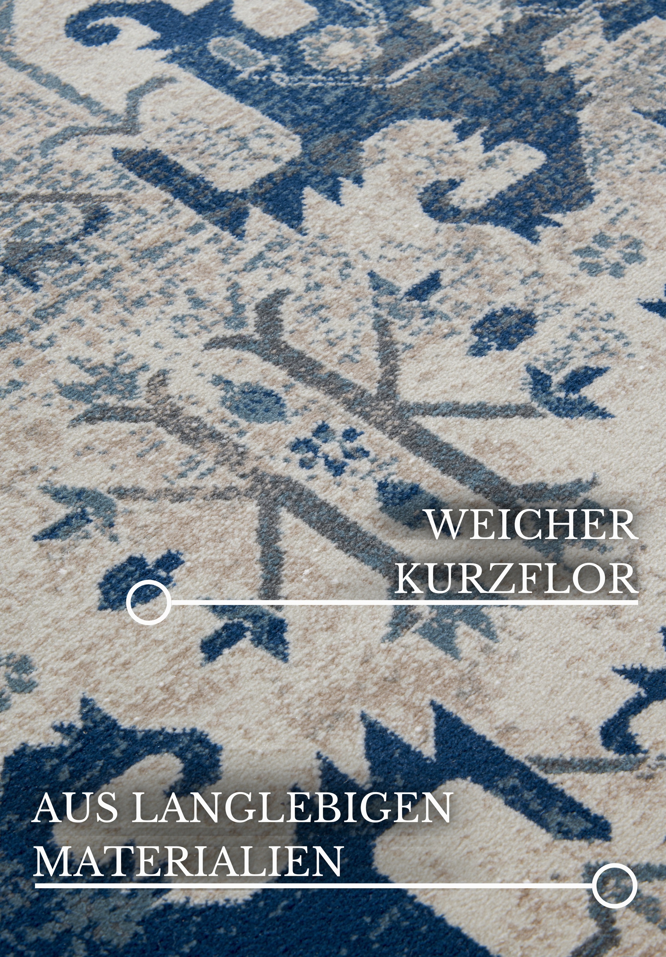 Villeroy & Boch Teppich »Emmanuel«, rechteckig, 11 mm Höhe, Läufer, Orient, Wohnzimmer, Schlafzimmer, Klassisch, Kurzflor, Weich