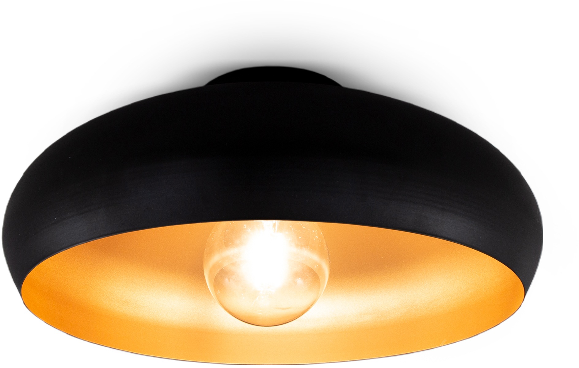 Jahren Deckenlampe, Leuchtmittel 1-Flammig, mit »BK_DL1269 Retro, LED | Vintage, Deckenleuchte flammig-flammig, Garantie E27-Fassung, Schwarz-Gold«, Ø39,5cm, 1 3 60W) B.K.Licht kaufen ohne XXL (max. online