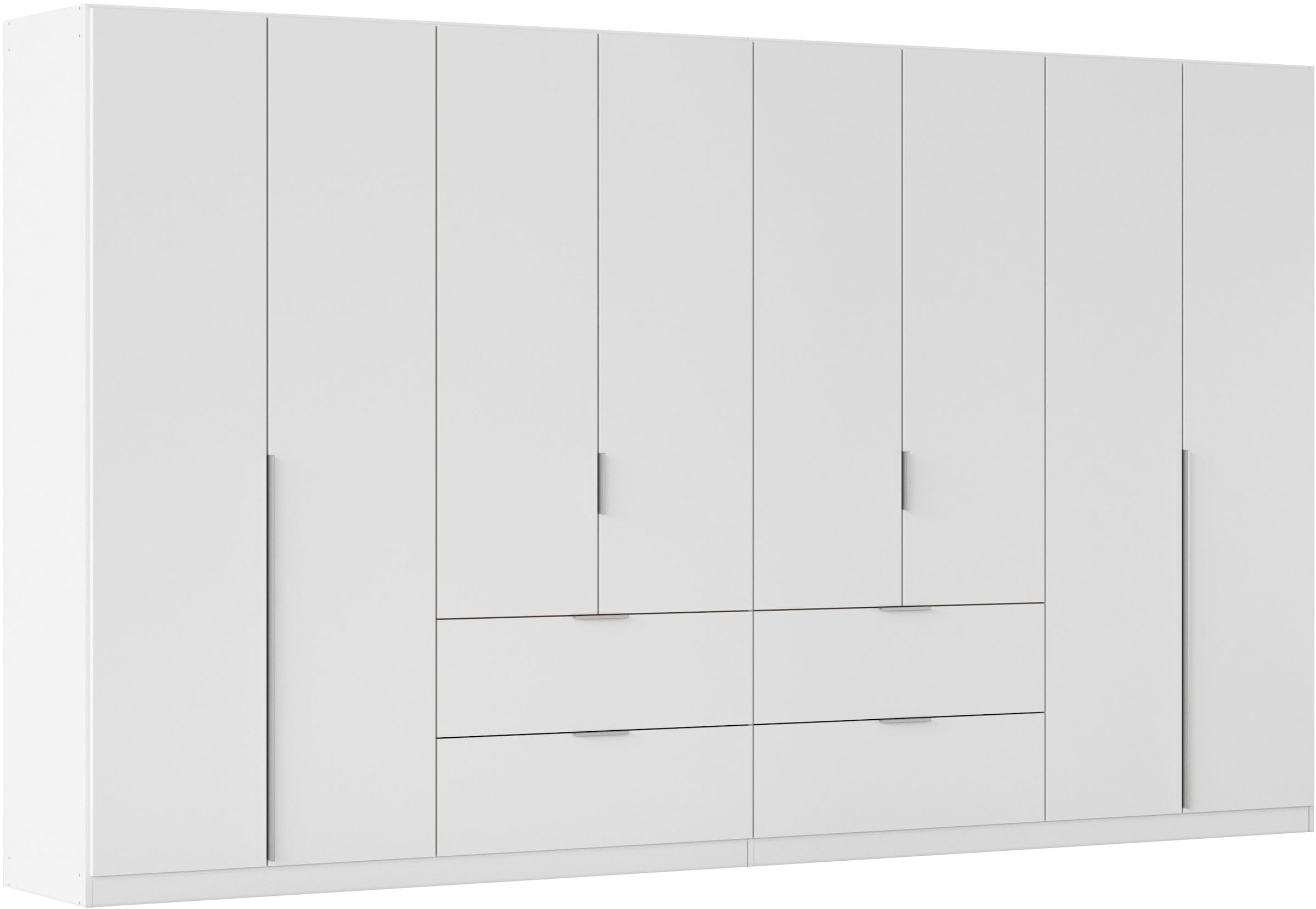 OTTO home Drehtürenschrank "Kleiderschrank Schrank Garderobe AGORDO mit Dekor- oder Hochglanzfront" in zwei Griff-Farben, Breite 360 cm, mit Außenschubkästen, Serie in 7 Breiten und 2 Höhen MADE IN GERMANY