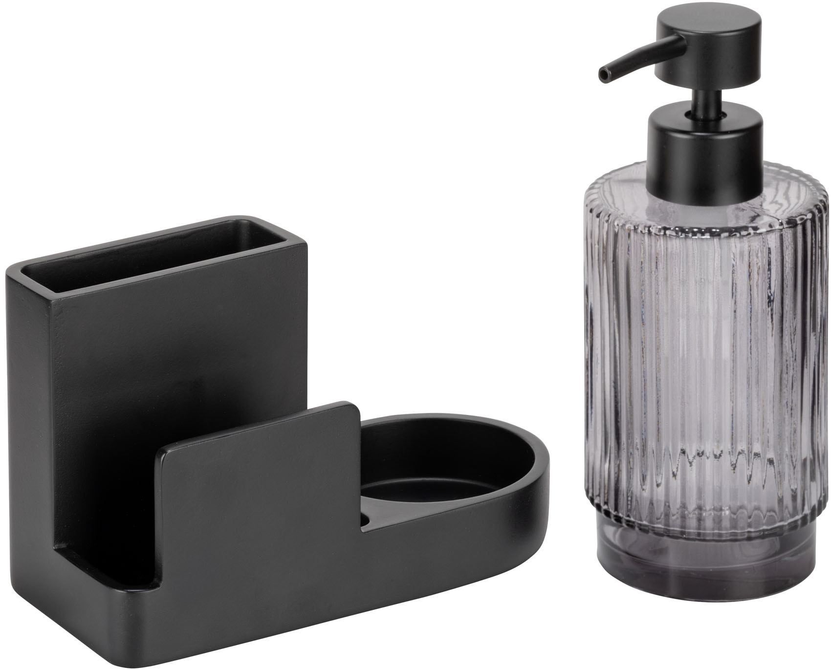 WENKO Küchenorganizer-Set »Modell Pina« robustes Design, heraunehmbarer Glasspender