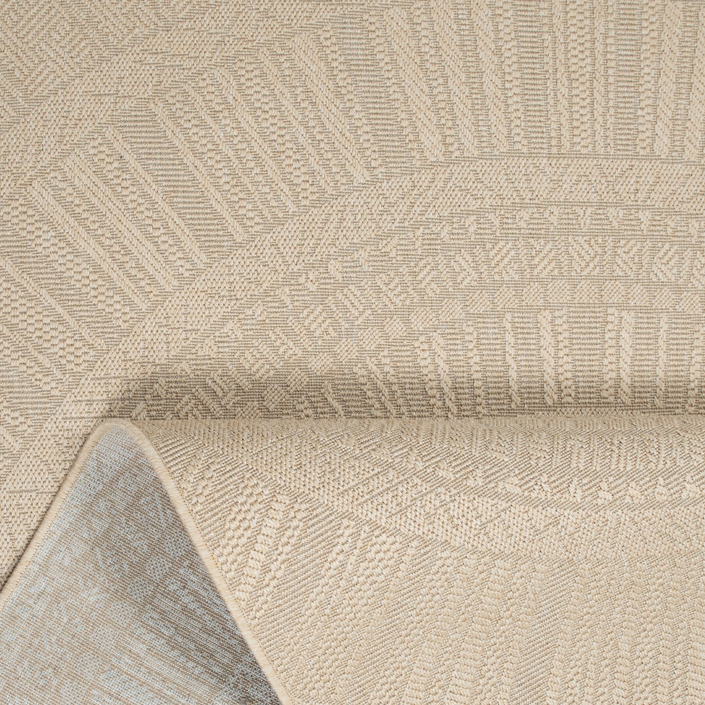 Bruno Banani Teppich »Solan, ethno, boho-inspiriert, In- und Outdoor geeignet« rechteckig 5 mm Höhe Mandala, Kreise, Küche, Wohnzimmer, Camping, Balkon