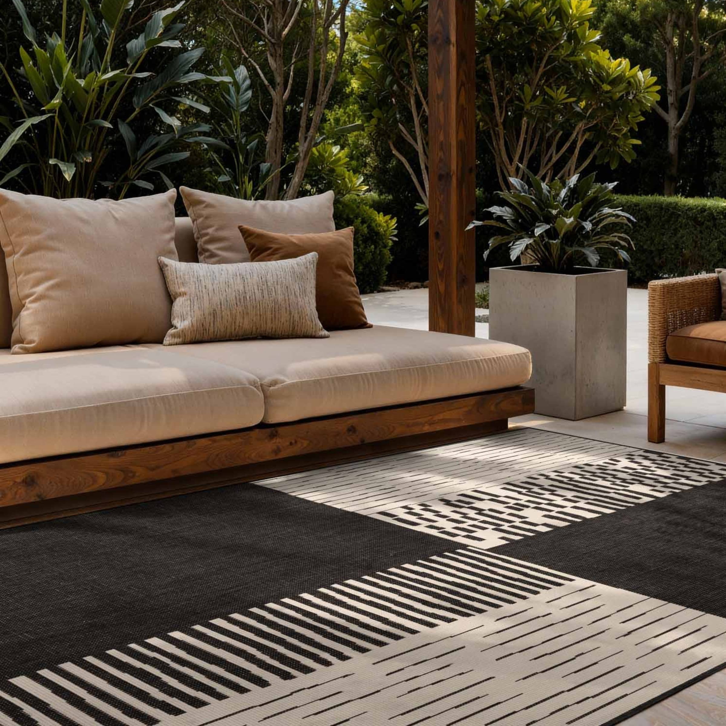 Ted Baker Teppich »Acacia , Wendeteppich« rechteckig 8 mm Höhe Designteppich, Wetterfest, Pflegeleicht, Modern, Wohnzimmer, Terrasse