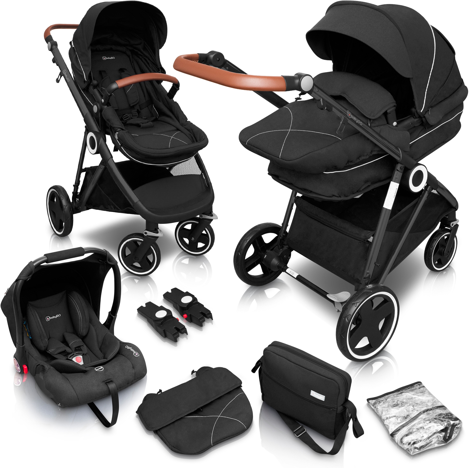 Kombi-Kinderwagen »Halime 3in1«, inklusive Babywanne, Babyschale, Regenhaube &...