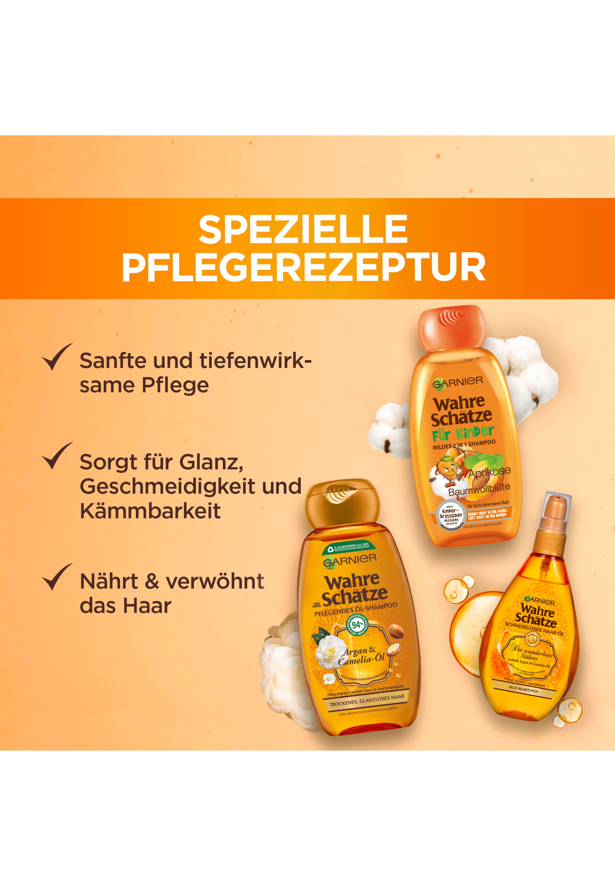 GARNIER Haaröl »GARNIER WAHRE SCHÄTZE ARGAN & CAMELIA ÖL«