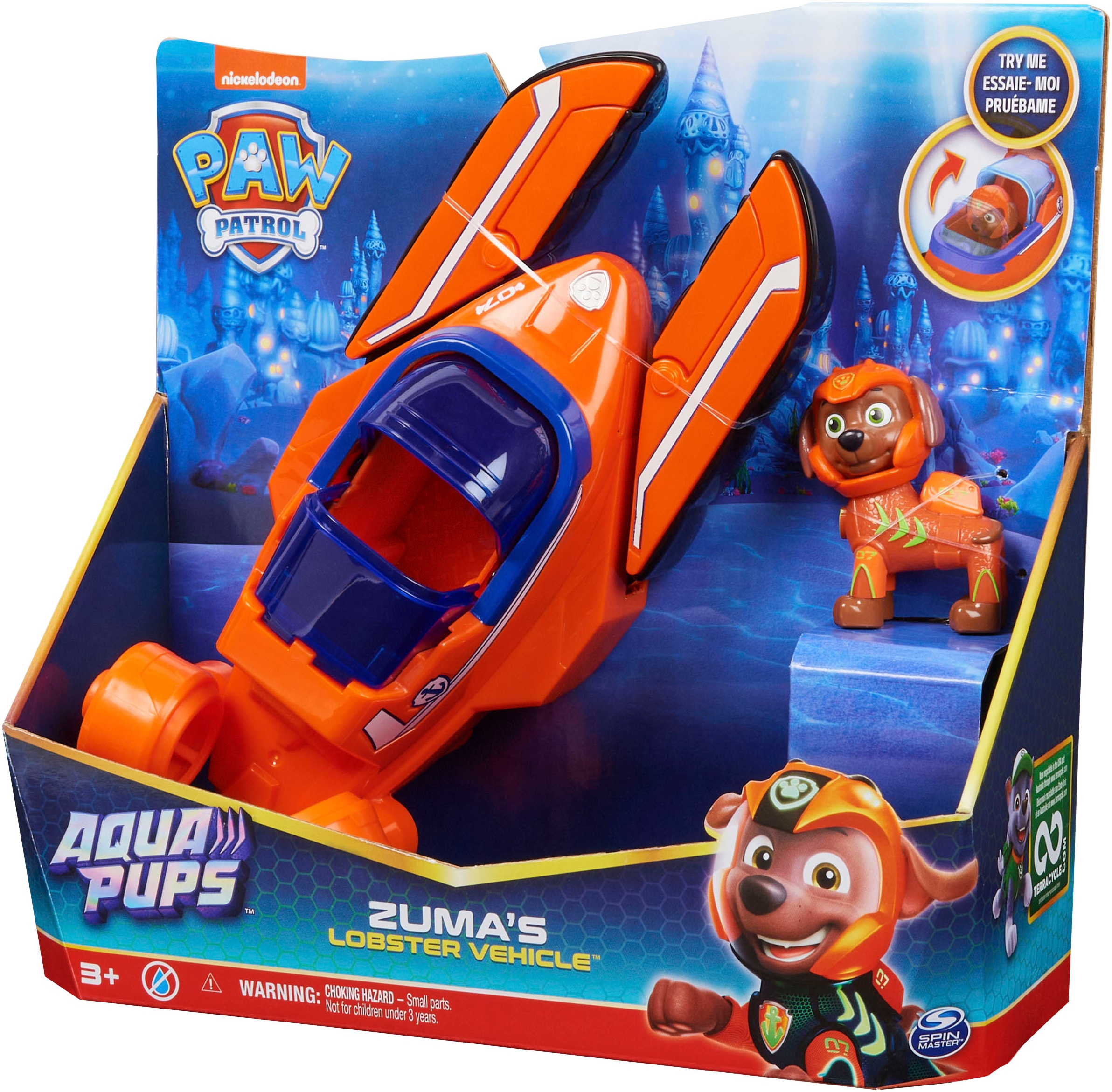 Spin Master Spielzeug-Auto »Paw Patrol - Aqua Pups - Basic Themed Vehicles Solid Zuma«, mit Funktionen