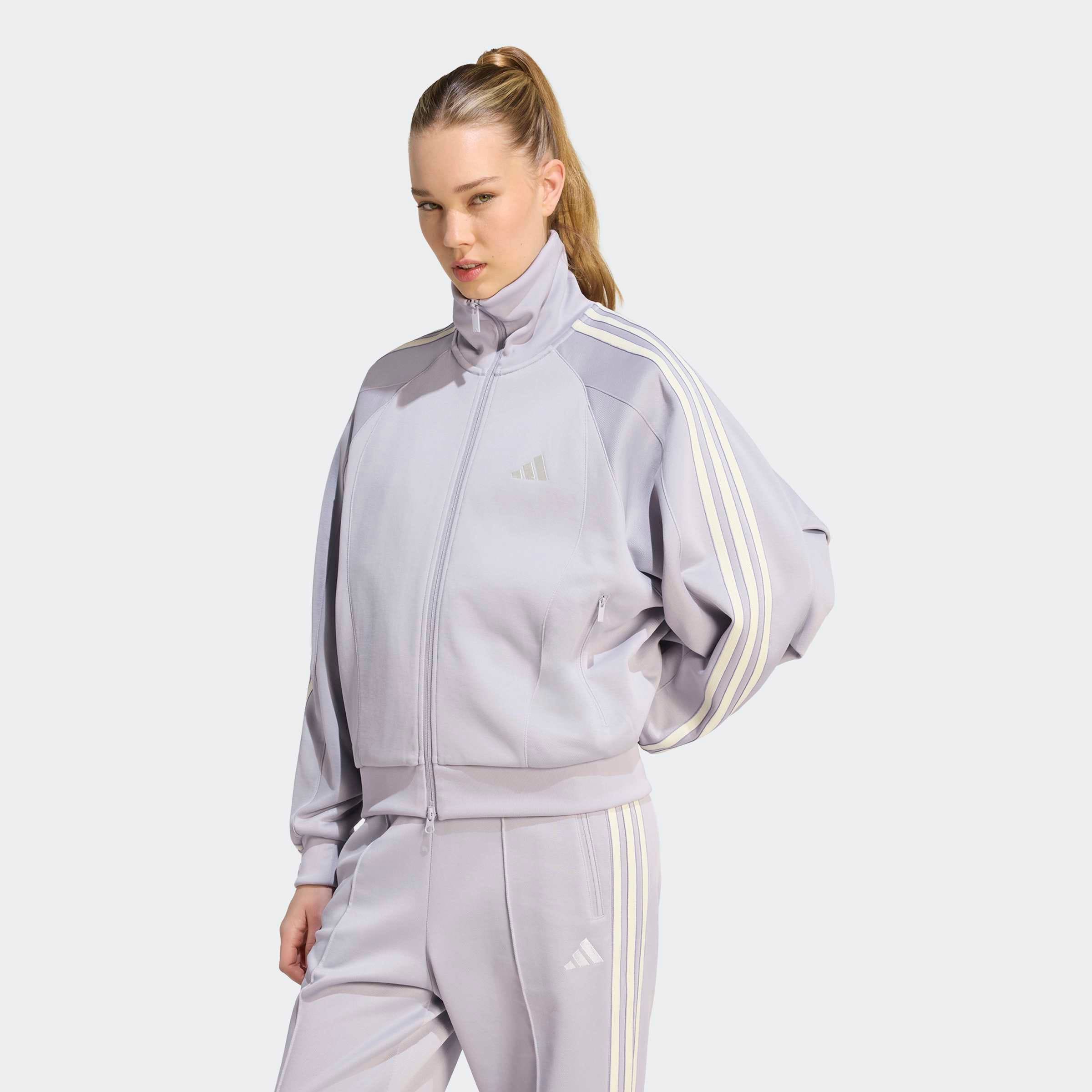 adidas Sportswear Trainingsjacke »STADIUM PIQUE LOOSE FIT TRACK« sportlicher Stil, aus Polyester und Baumwolle