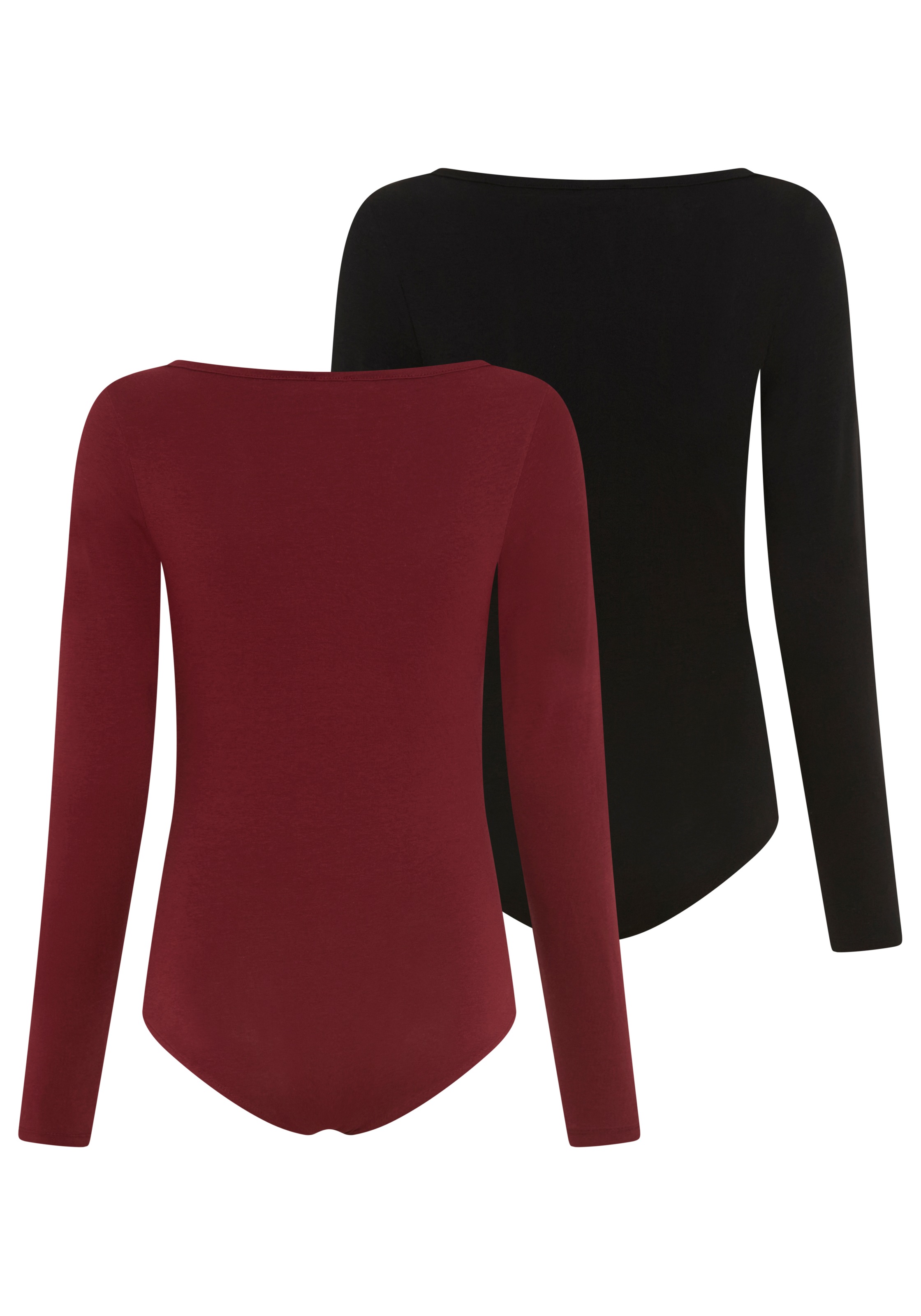 Laura Scott Body »miu U-Boot Ausschnitt« Packung, 2er-Pack,  im Sparset, langärmlig, figurbetont, Baumwollmischung