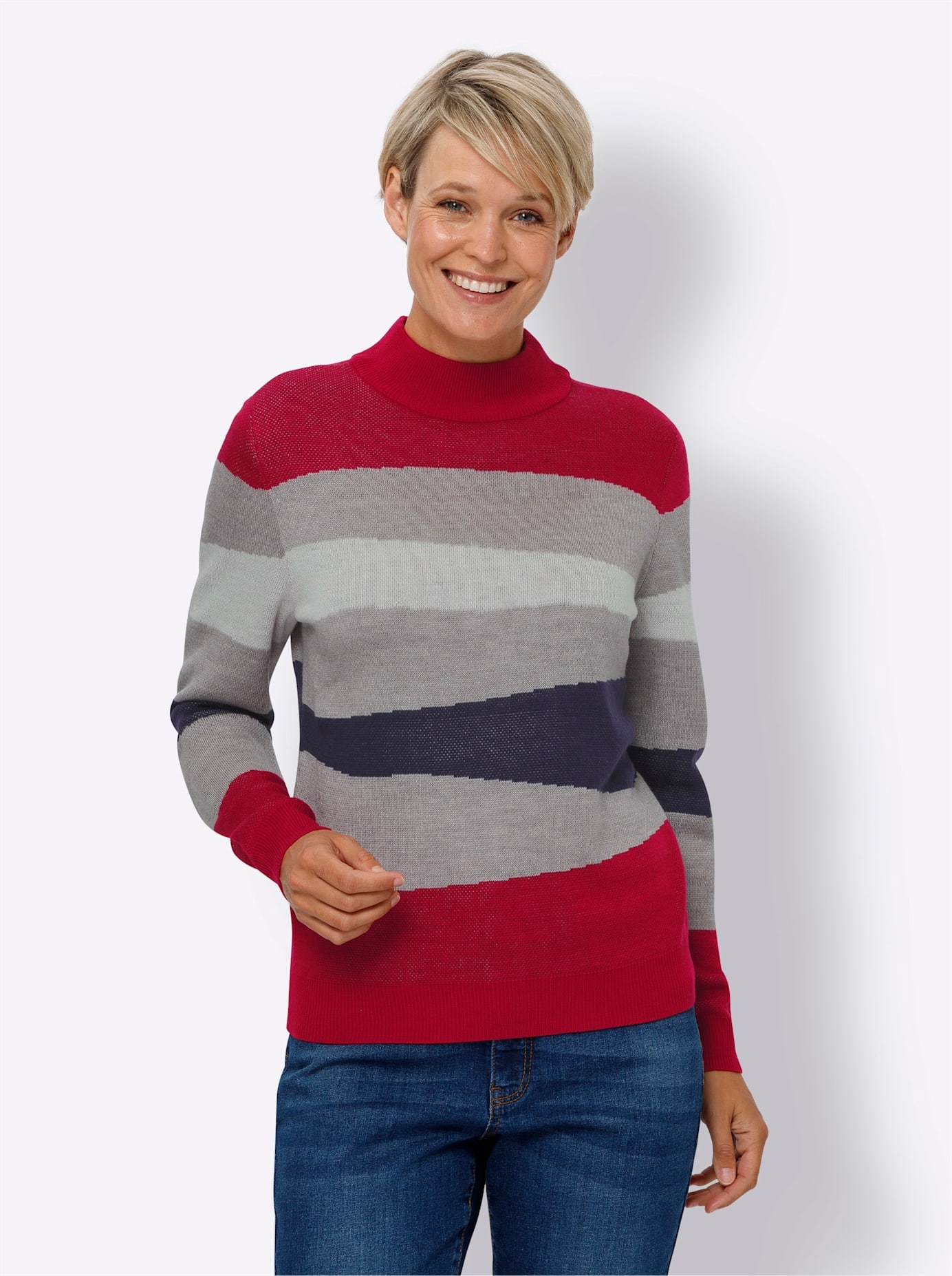 Classic Basics Stehkragenpullover »Langarm-Pullover«