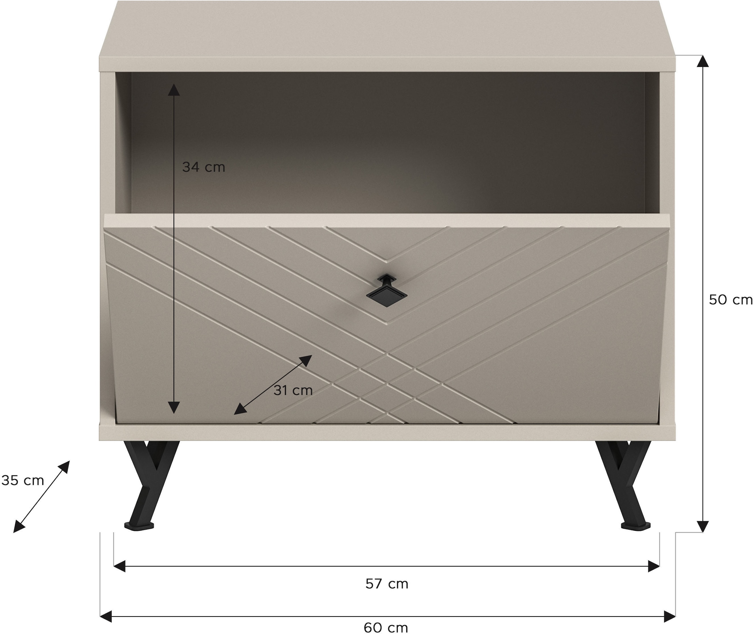 INOSIGN Sitzbank »Mento«, Bank mit Ornamentfräsung, Truhe, Flurbank, Garderobe, Flur, Diele