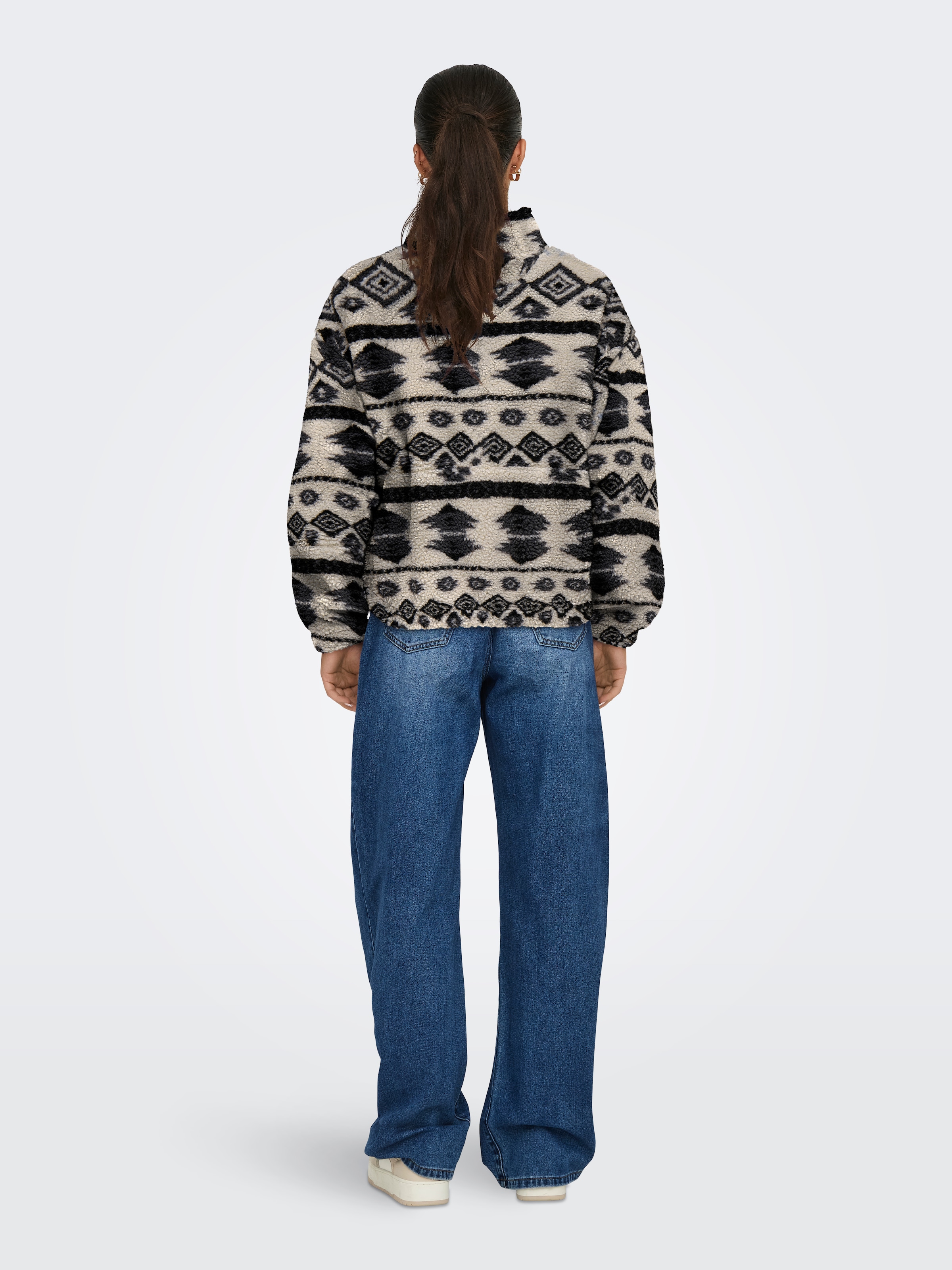 ONLY Sweatshirt »ONLJANNE AZTEC TEDDY L/S HALFZIP CC SWT«