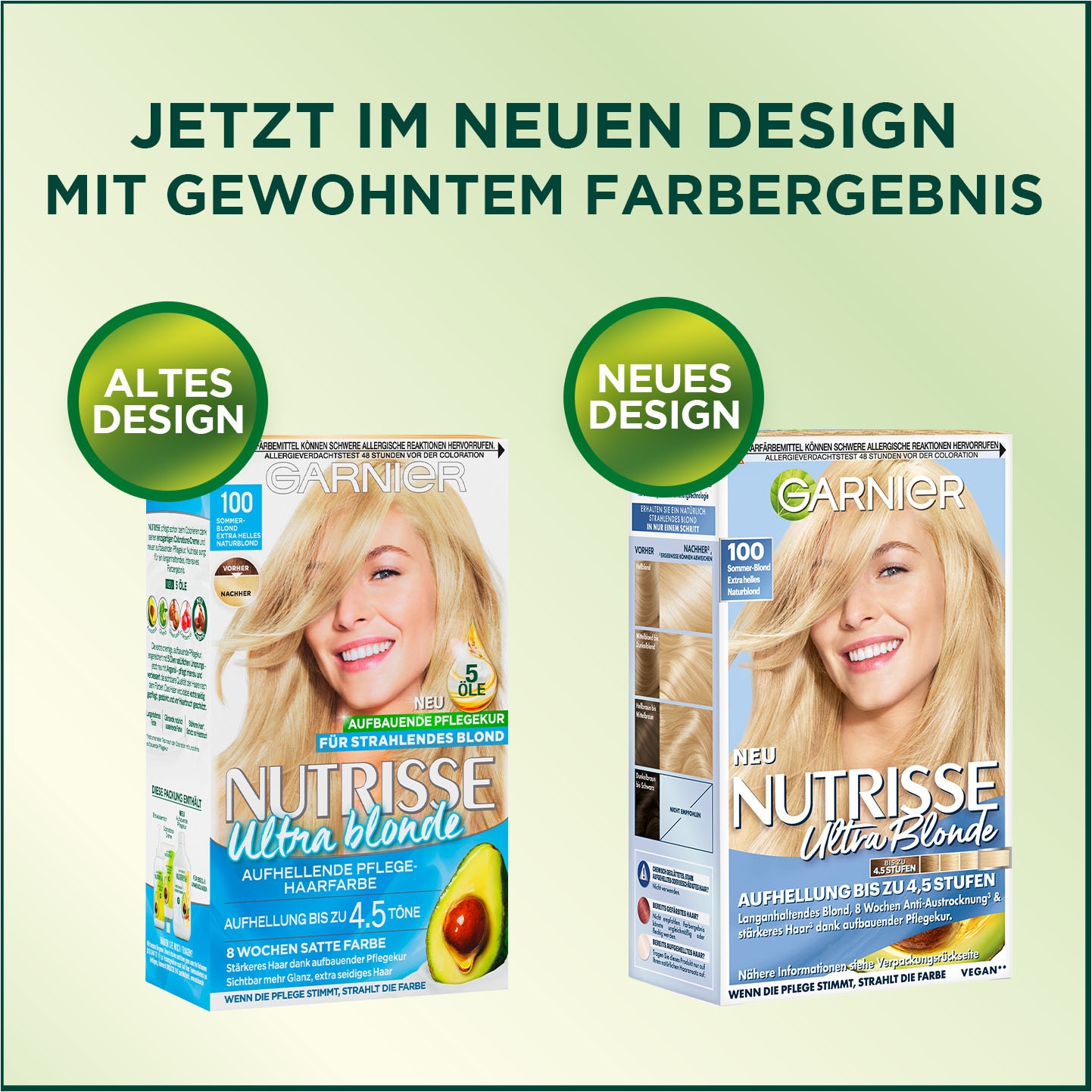 GARNIER Coloration »Garnier Nutrisse Ultra Blonde«, (Packung, 3 tlg.), mit pflegender Formel