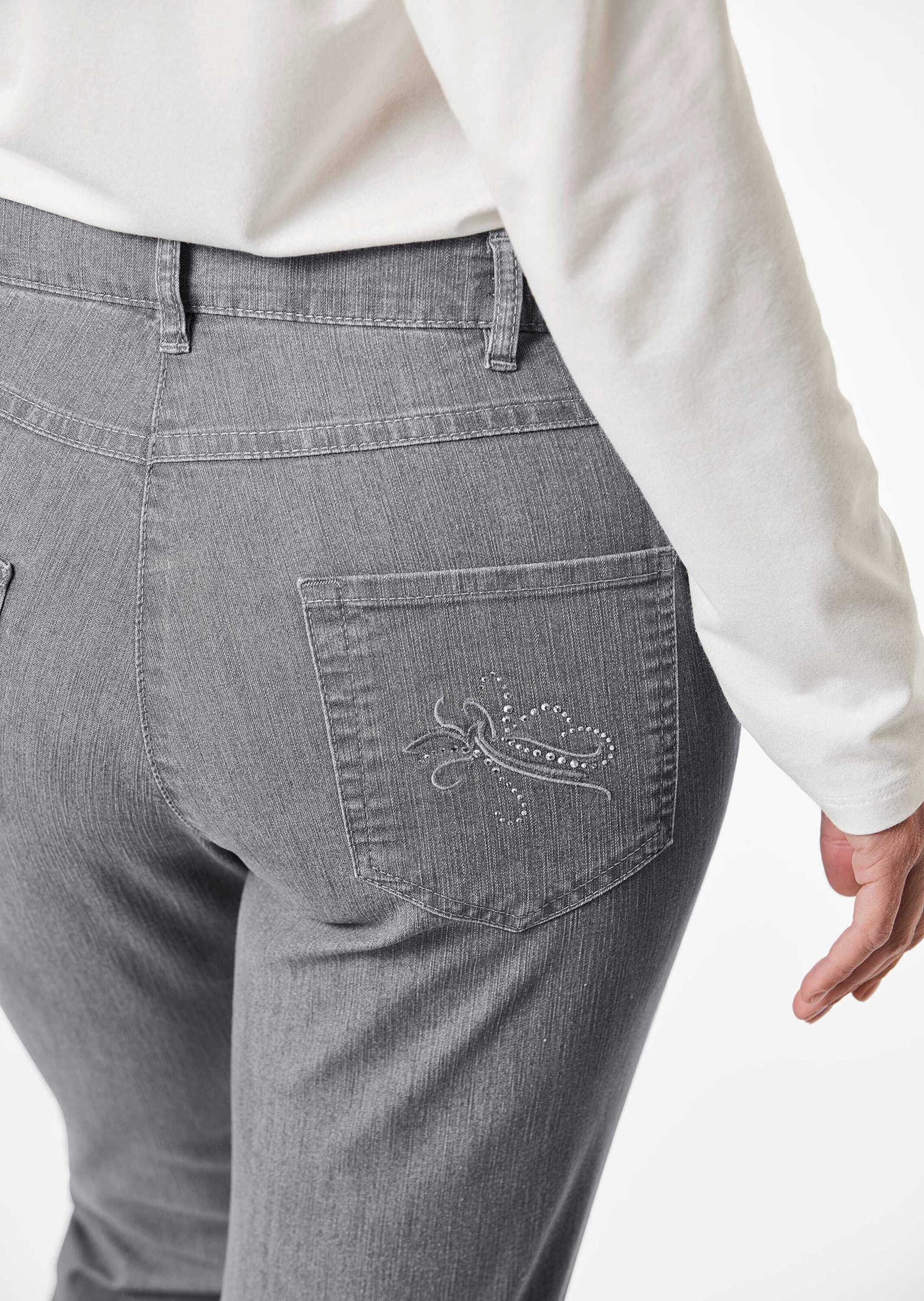 GOLDNER Stretch-Jeans »Jeanshose Carla Edel geschmückte Jeanshose Carla«