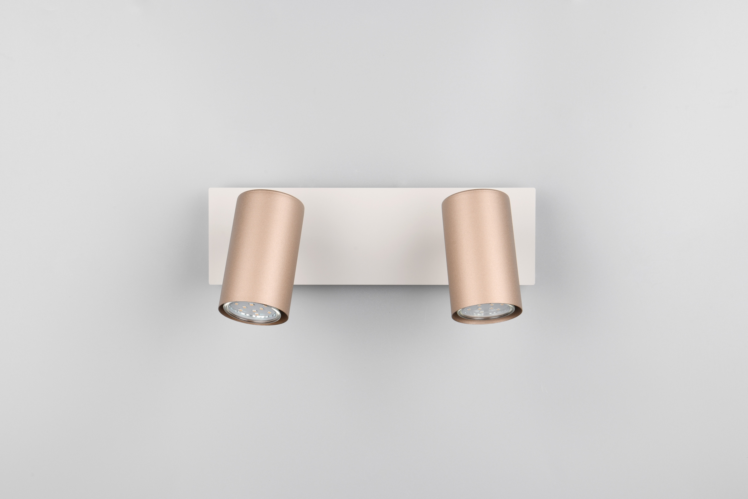 TRIO Leuchten Deckenstrahler »MARLEY, GU10 Deckenspot 1-flammig, exkl 2x GU10 max 35W, Wandspot« GU10 1 Stk. warmweiß - kaltweiß flexibel verstellbarer GU10 Deckenspot in coffee + warm grey, 30x9 cm